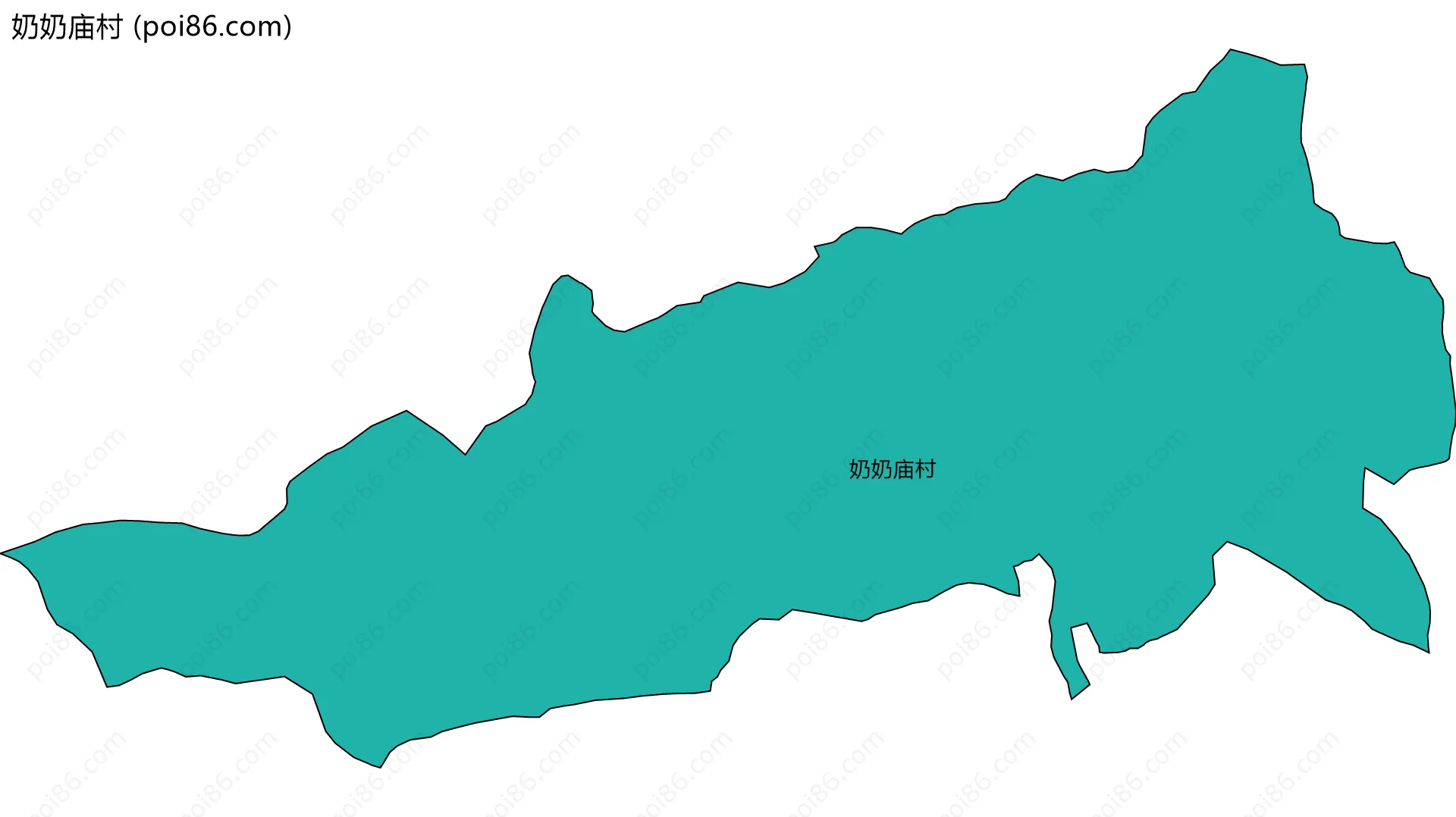 奶奶庙村边界地图