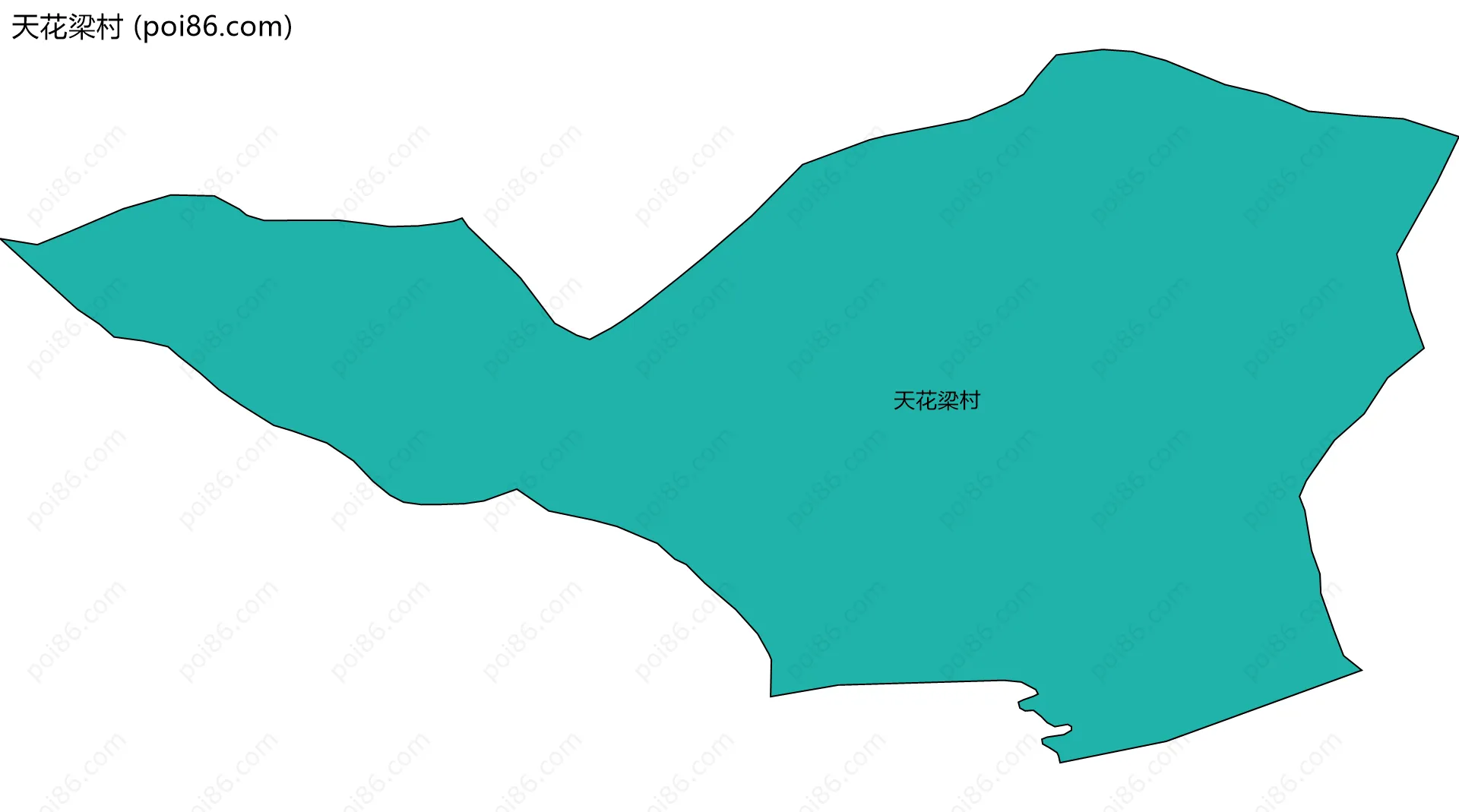 天花梁村边界地图