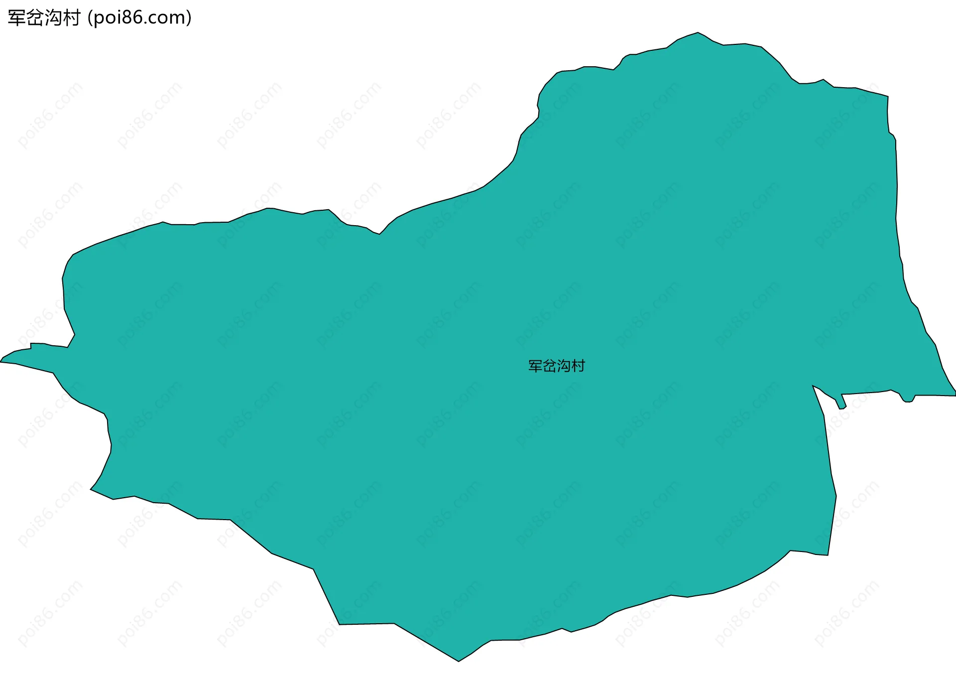 军岔沟村边界地图
