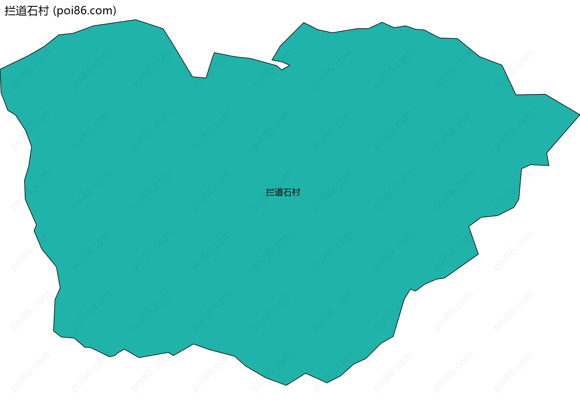拦道石村边界地图