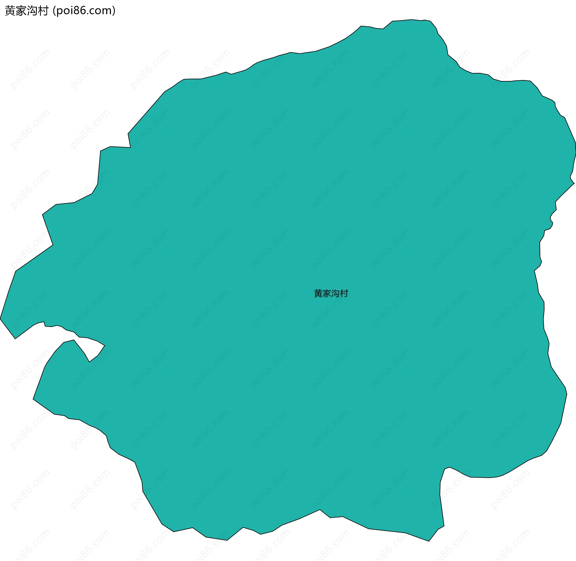 黄家沟村边界地图