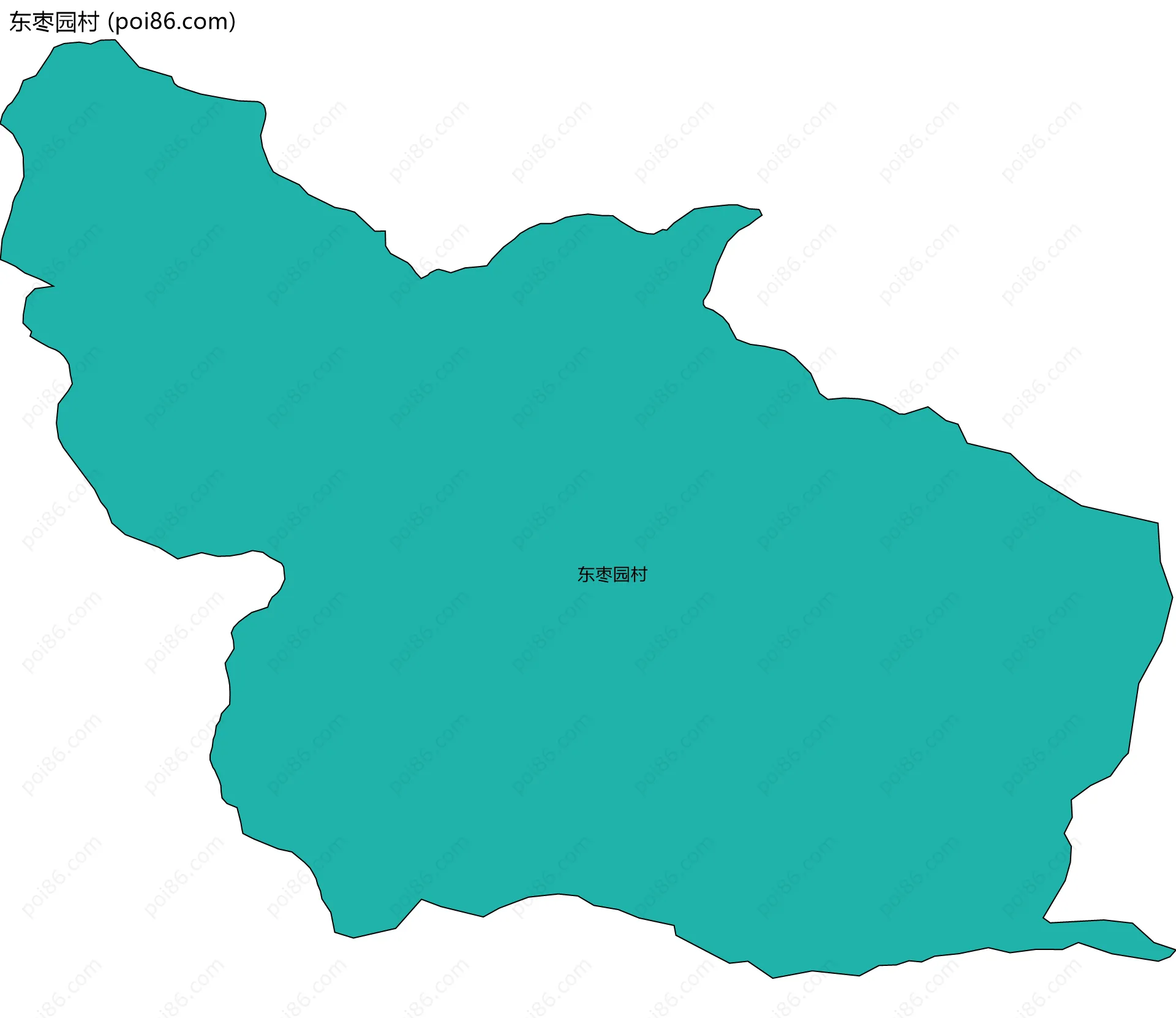 东枣园村边界地图