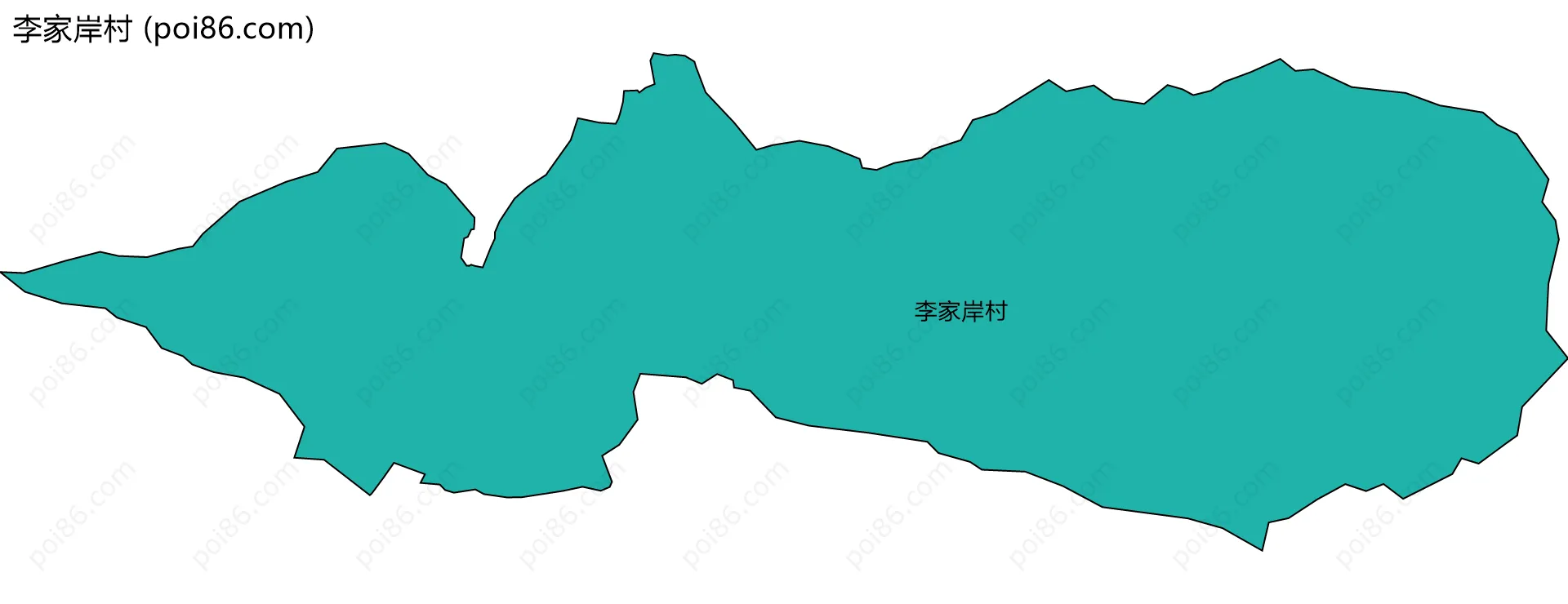 李家岸村边界地图