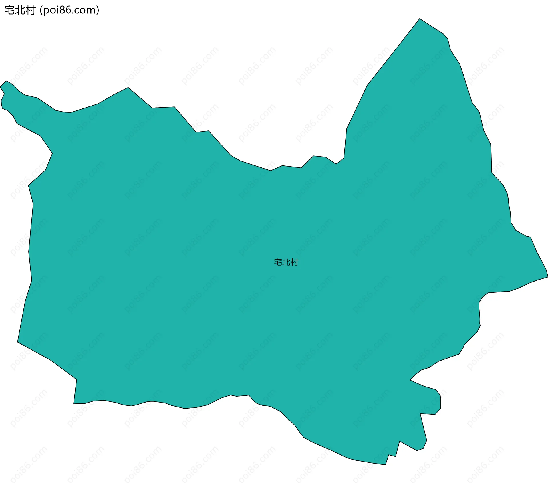 宅北村边界地图