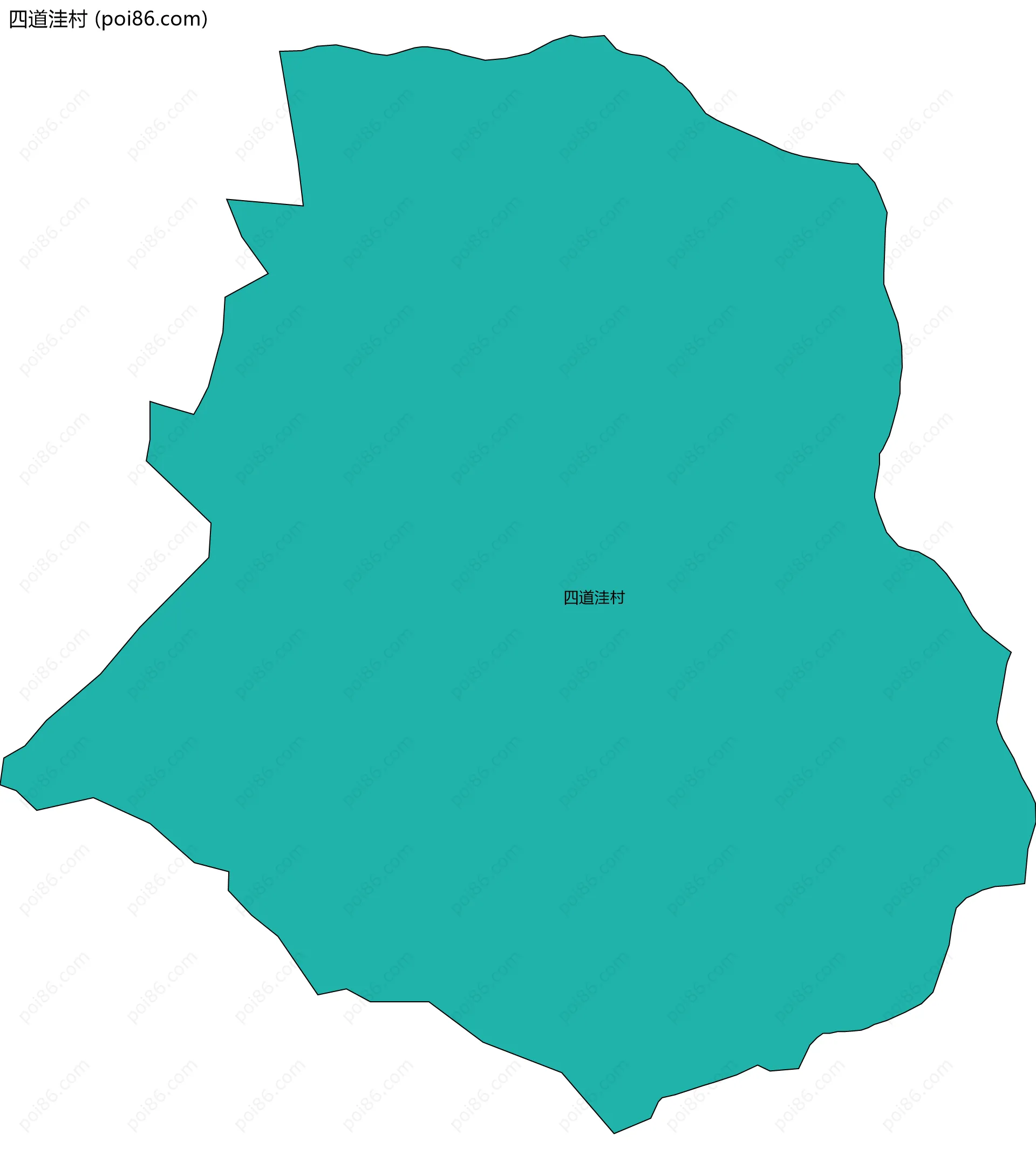 四道洼村边界地图