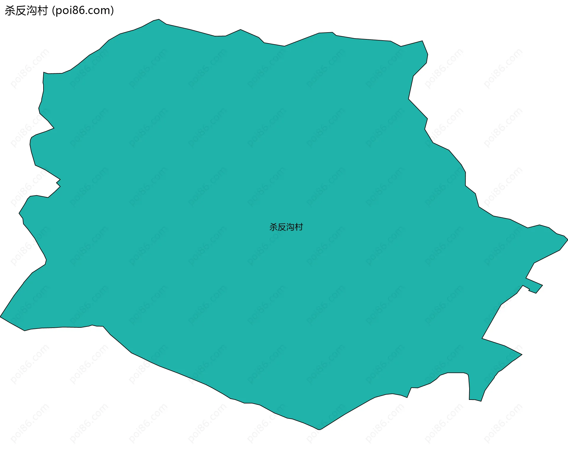 杀反沟村边界地图