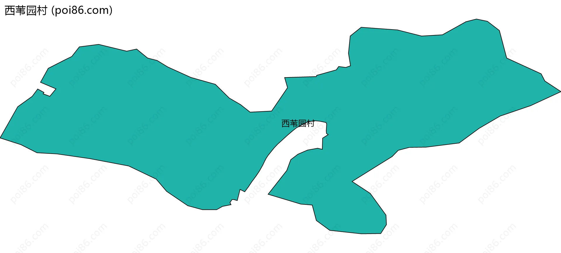 西苇园村边界地图