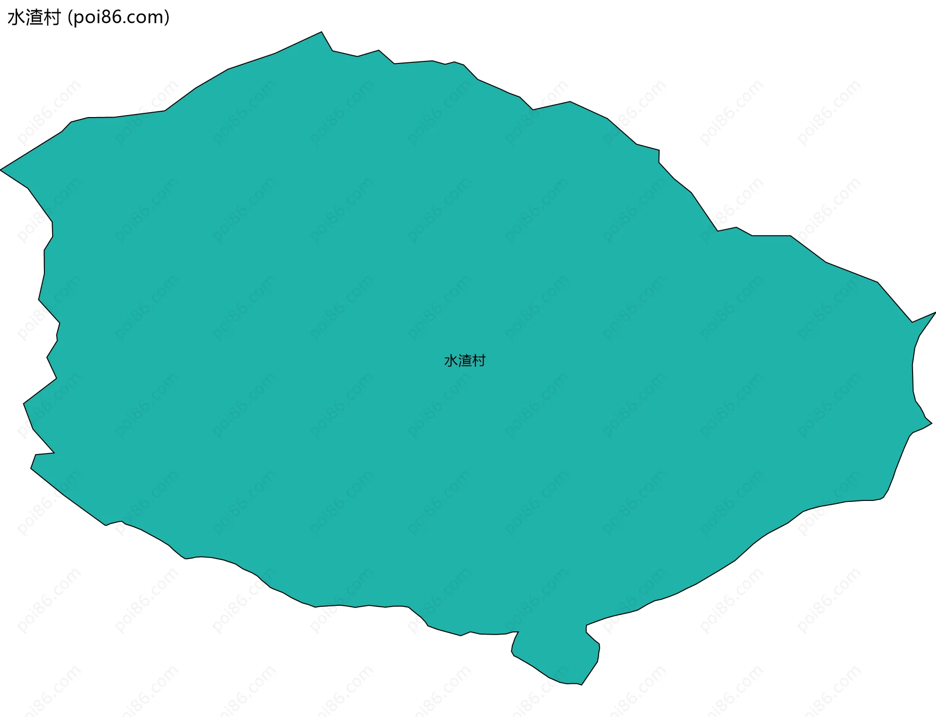 水渣村边界地图