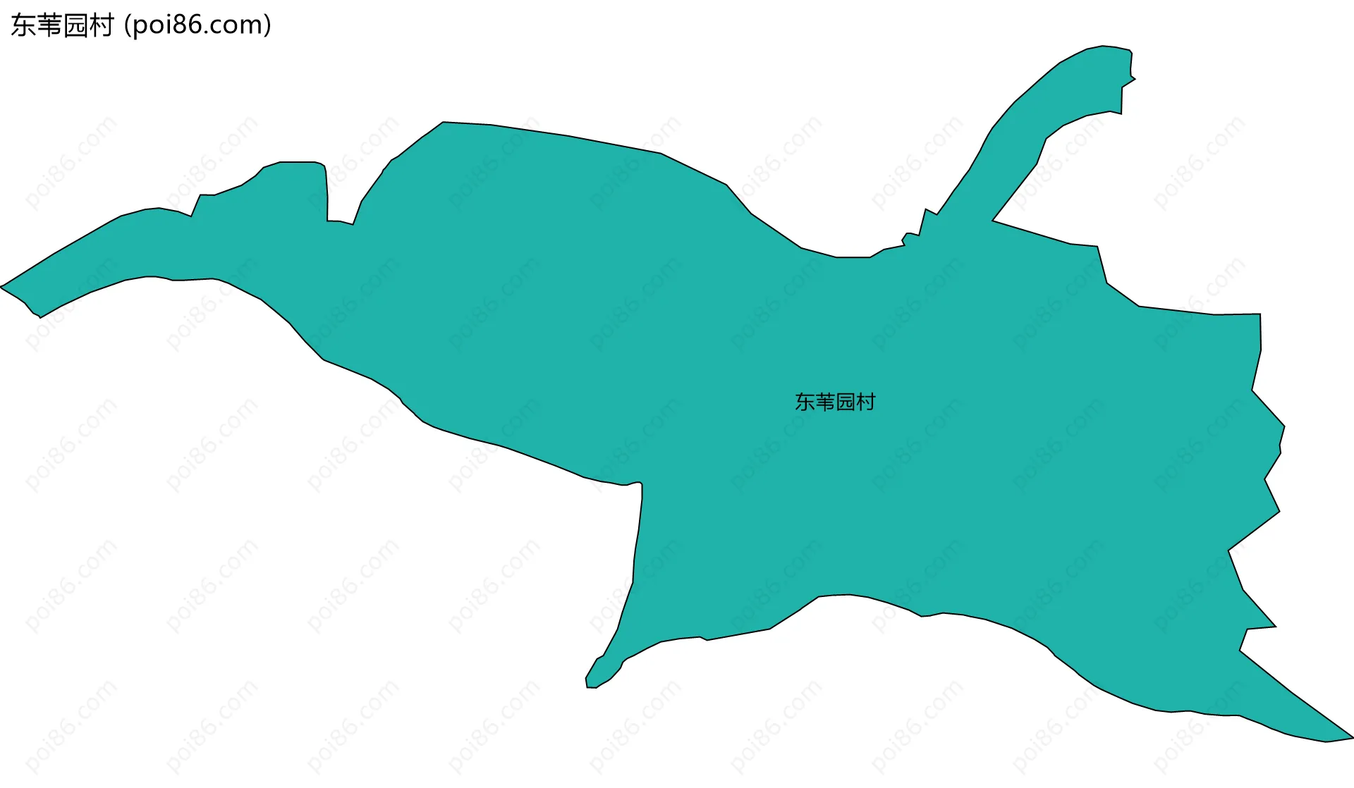 东苇园村边界地图