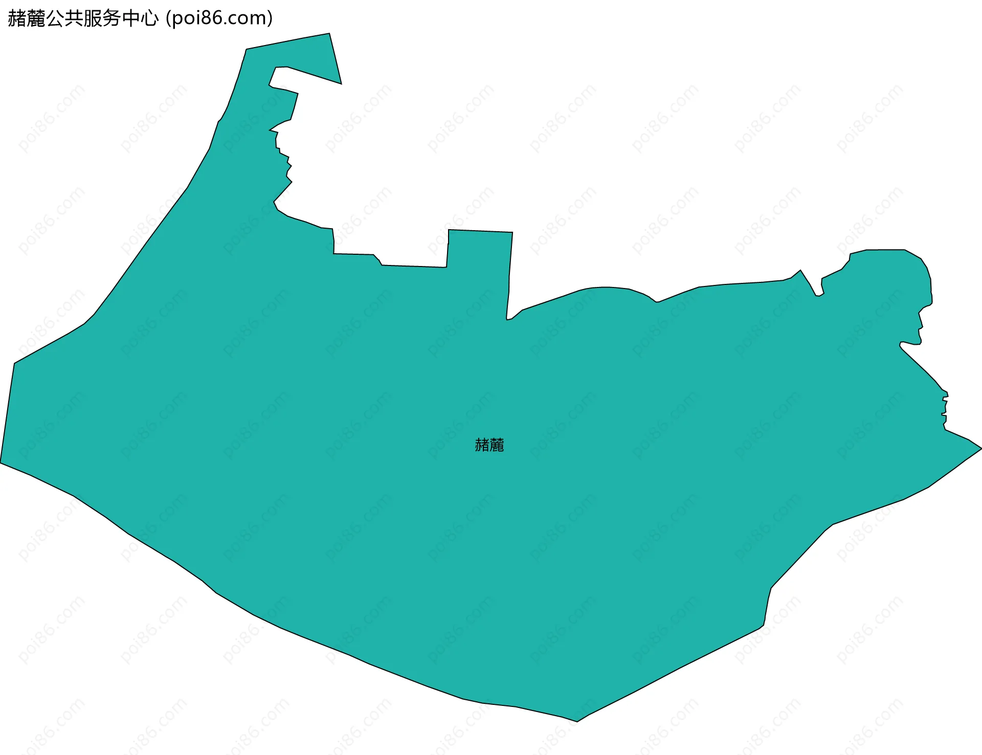 赭麓公共服务中心边界地图(五级行政区划)