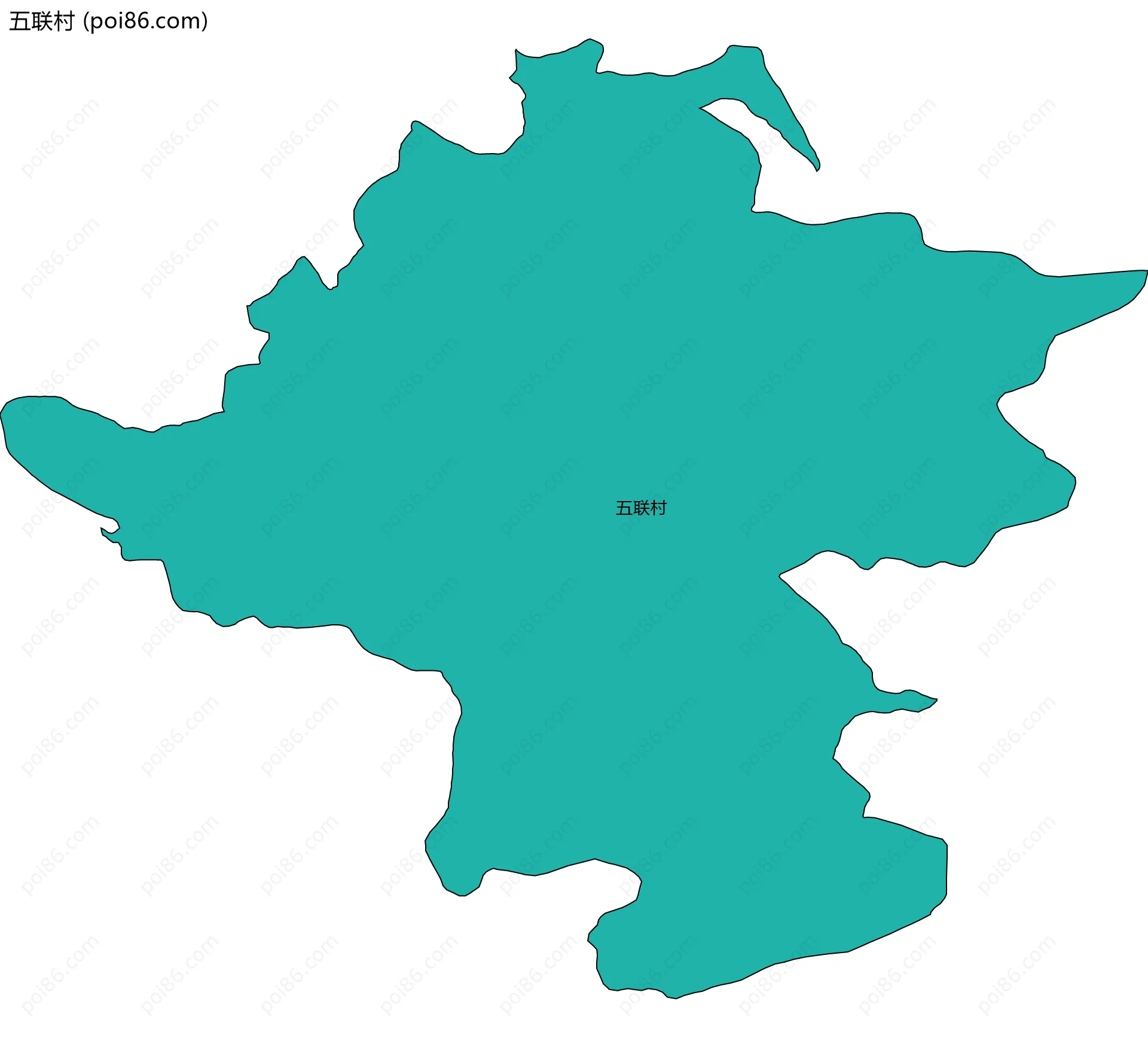 五联村边界地图