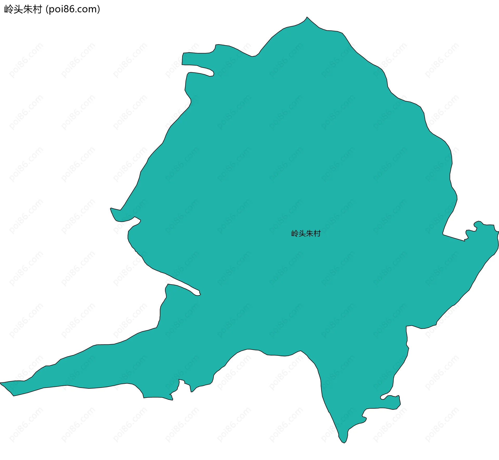 岭头朱村边界地图