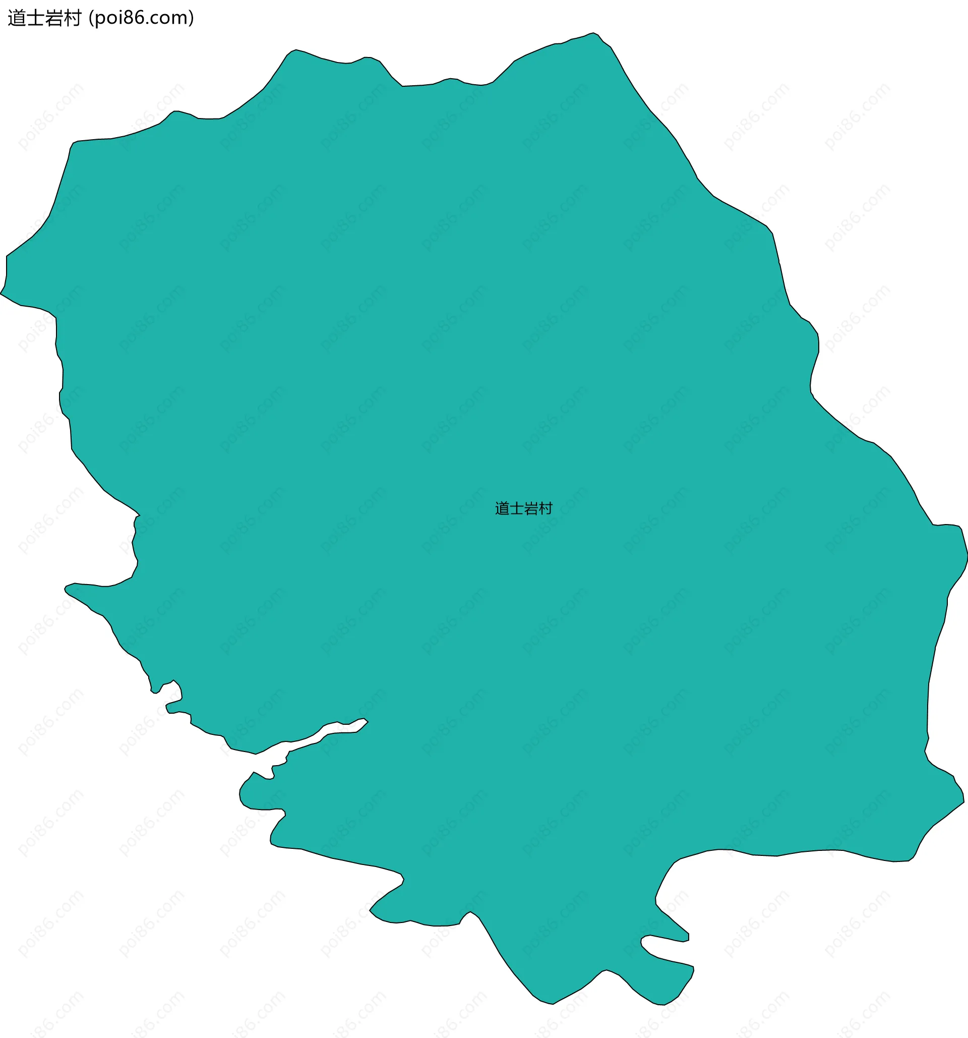 道士岩村边界地图