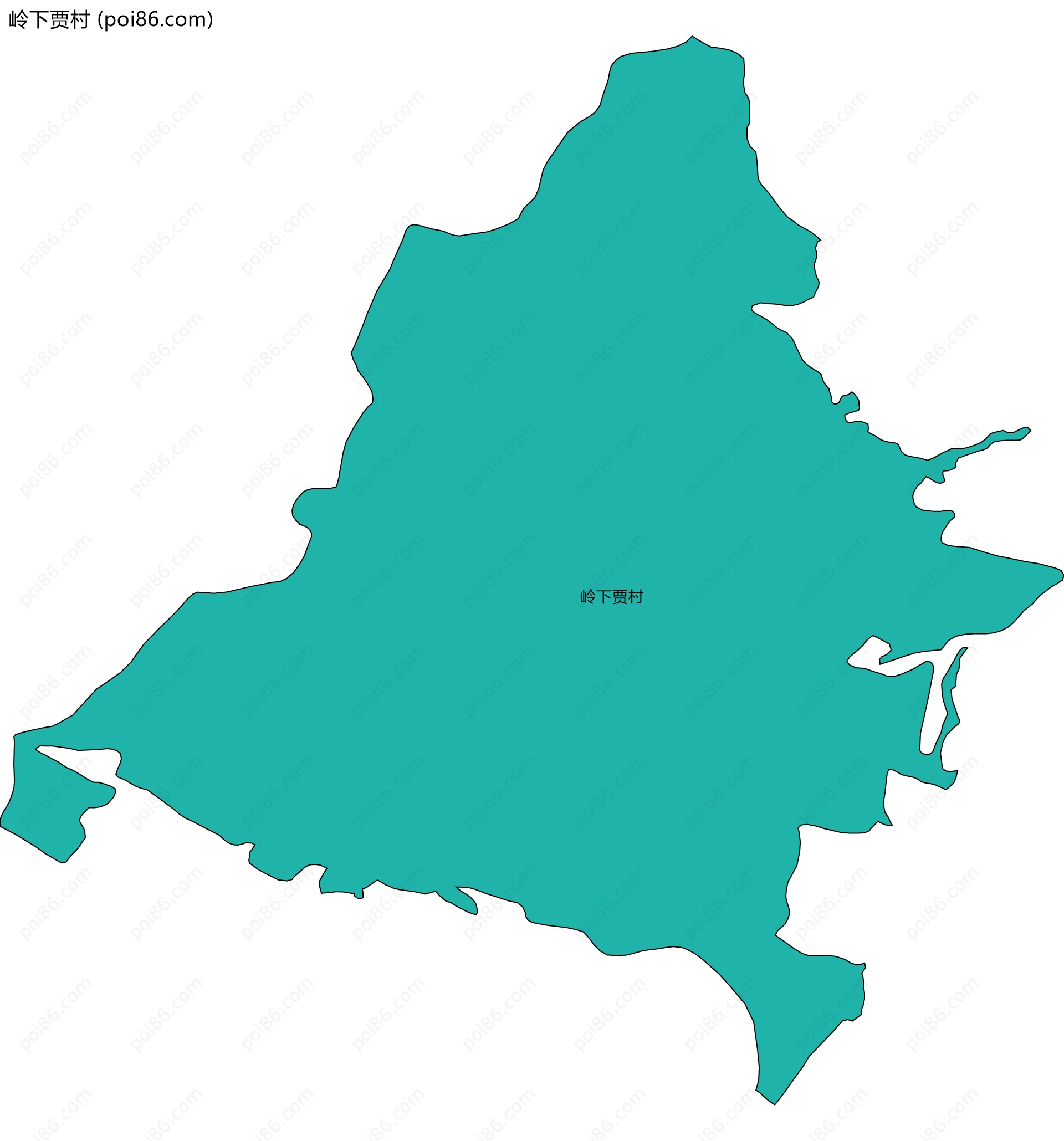 岭下贾村边界地图