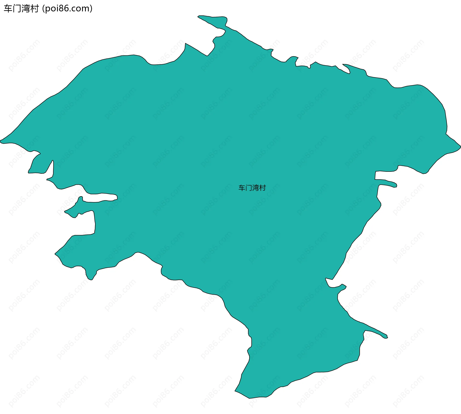 车门湾村边界地图