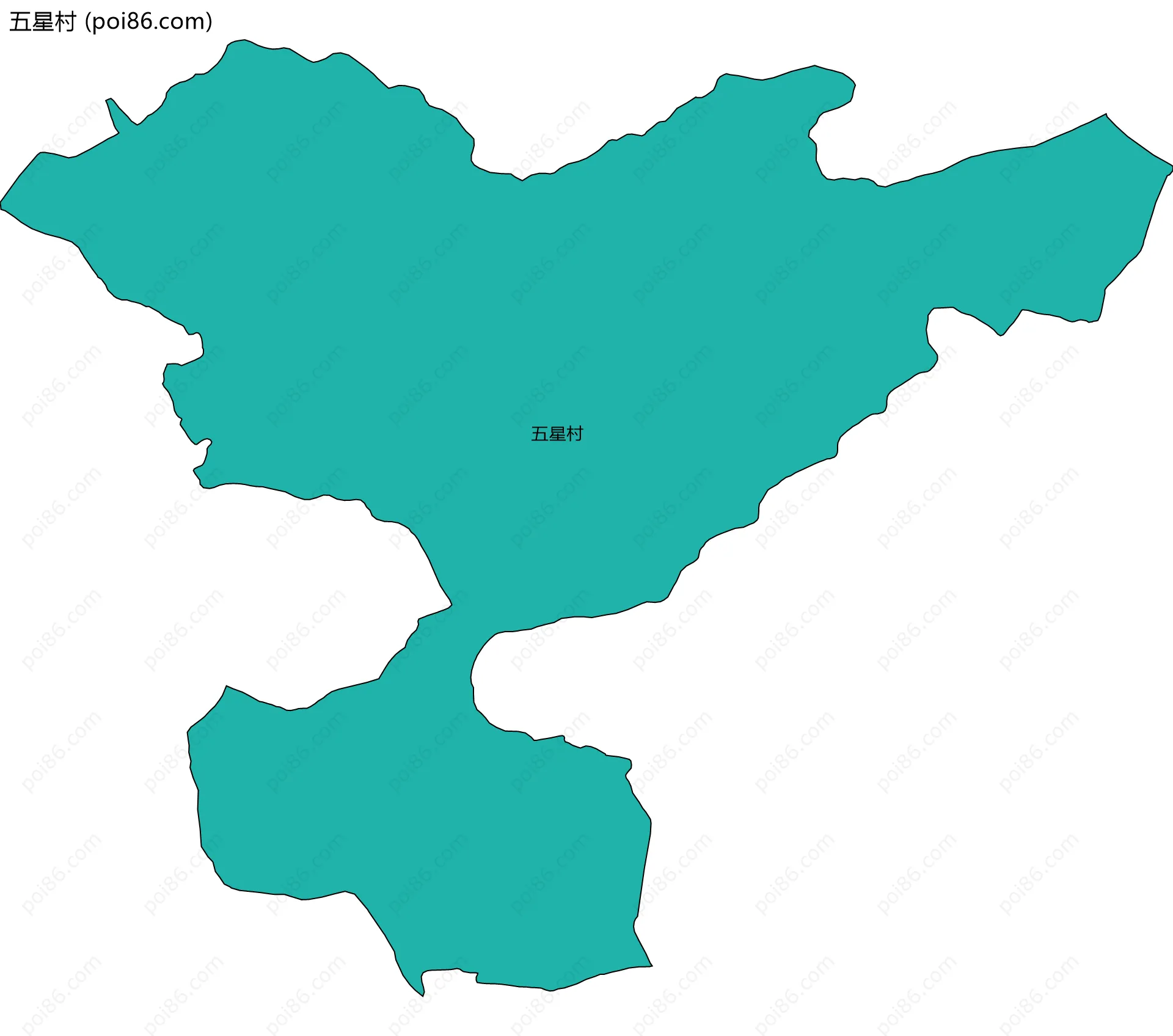 五星村边界地图