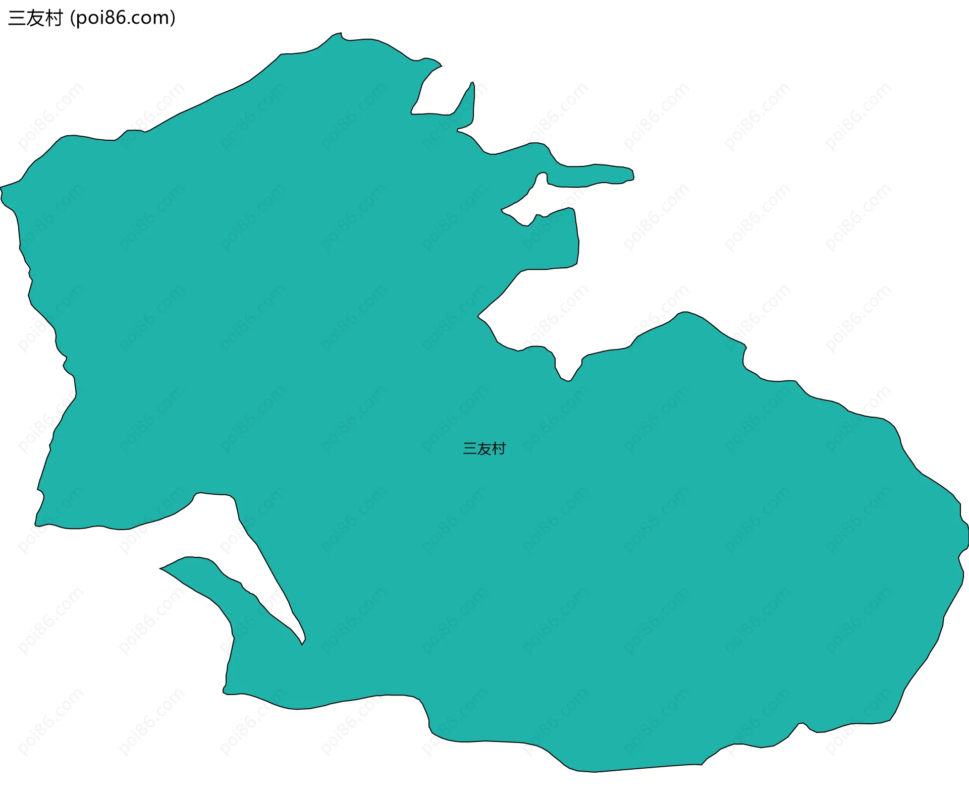 三友村边界地图