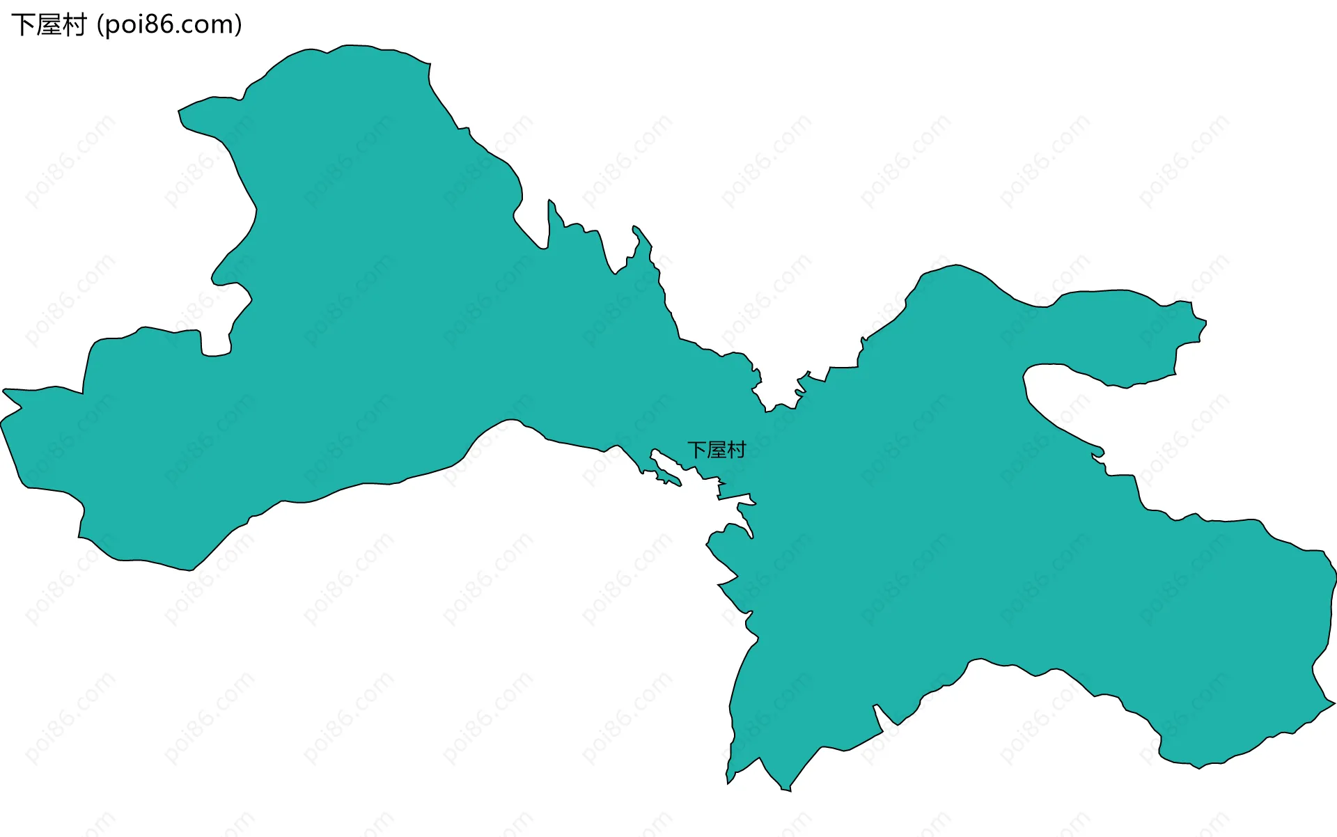 下屋村边界地图