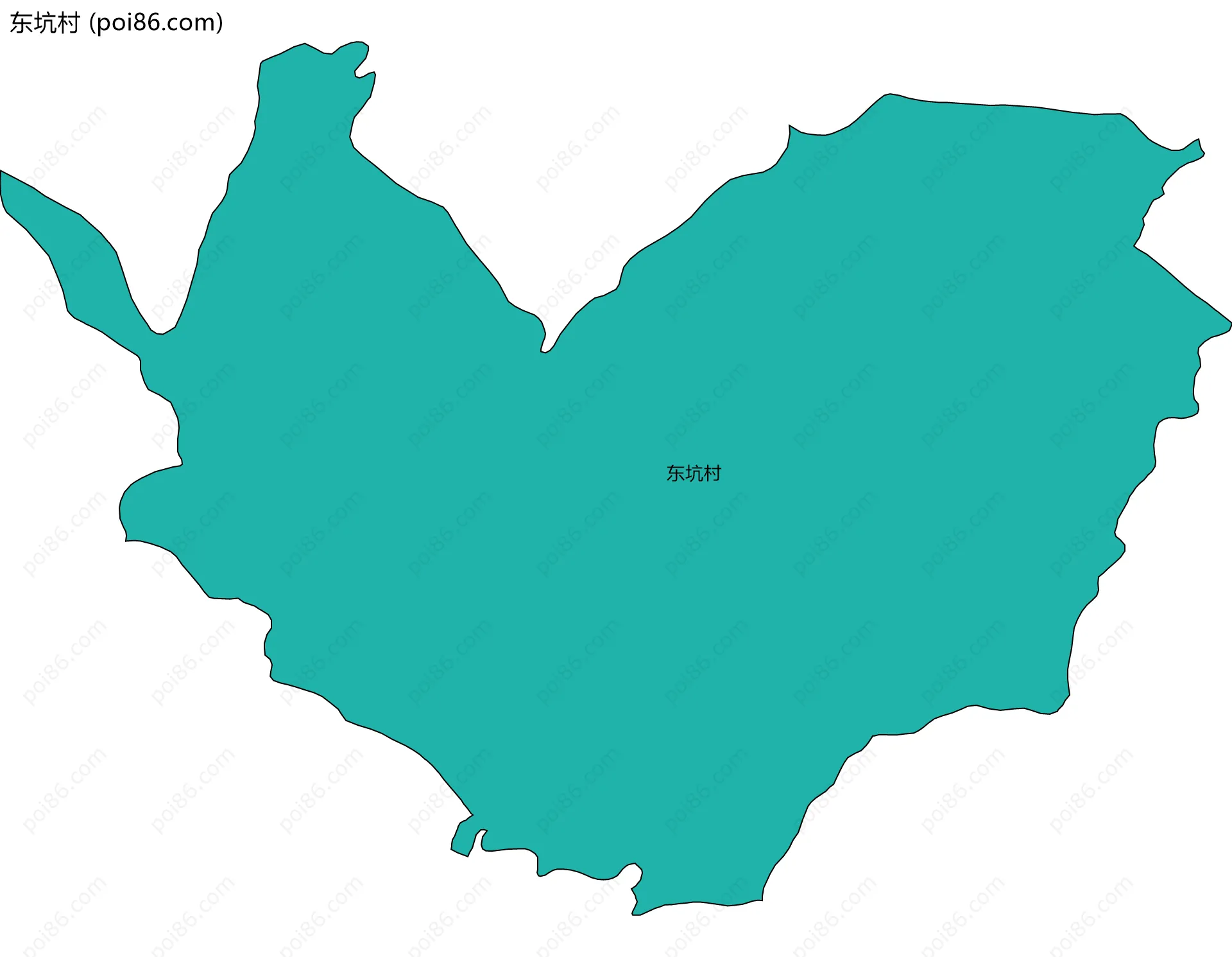 东坑村边界地图