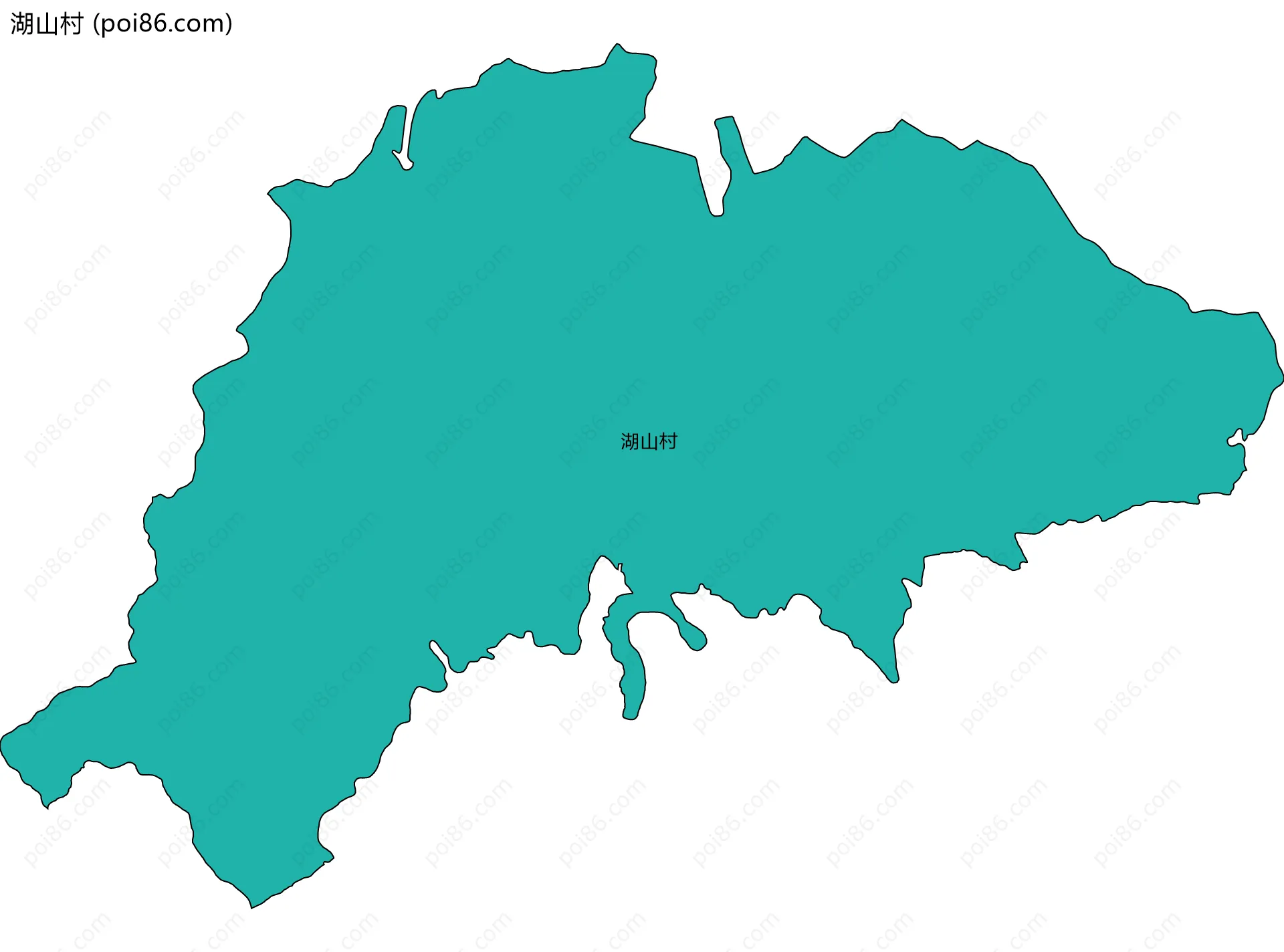 湖山村边界地图