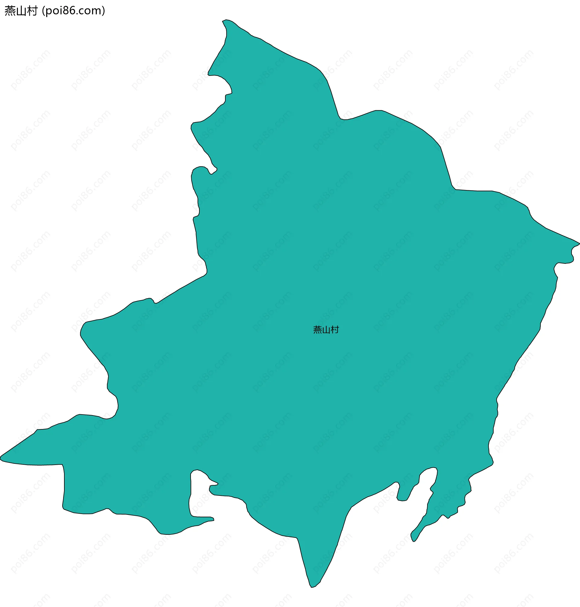 燕山村边界地图