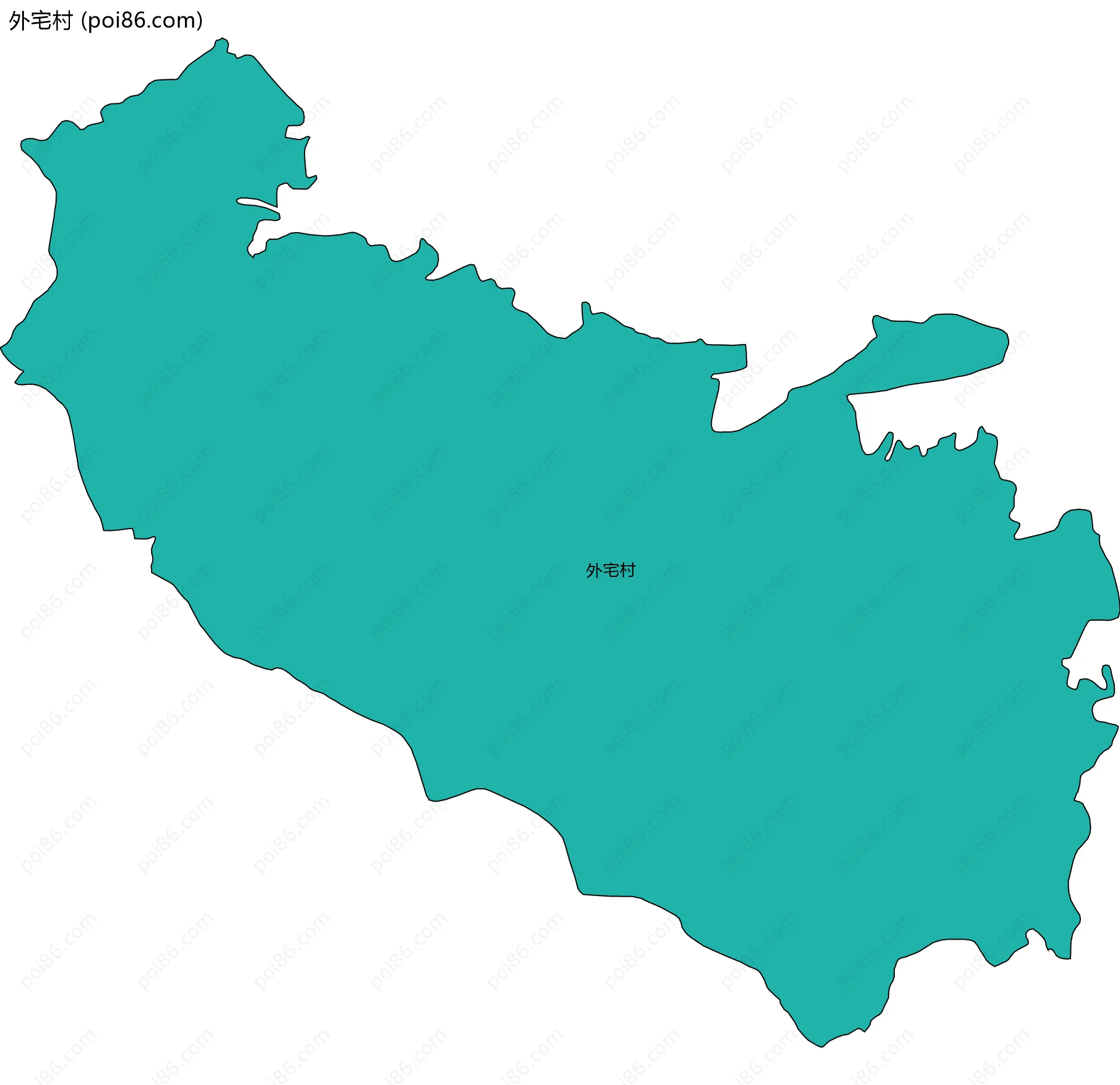 外宅村边界地图