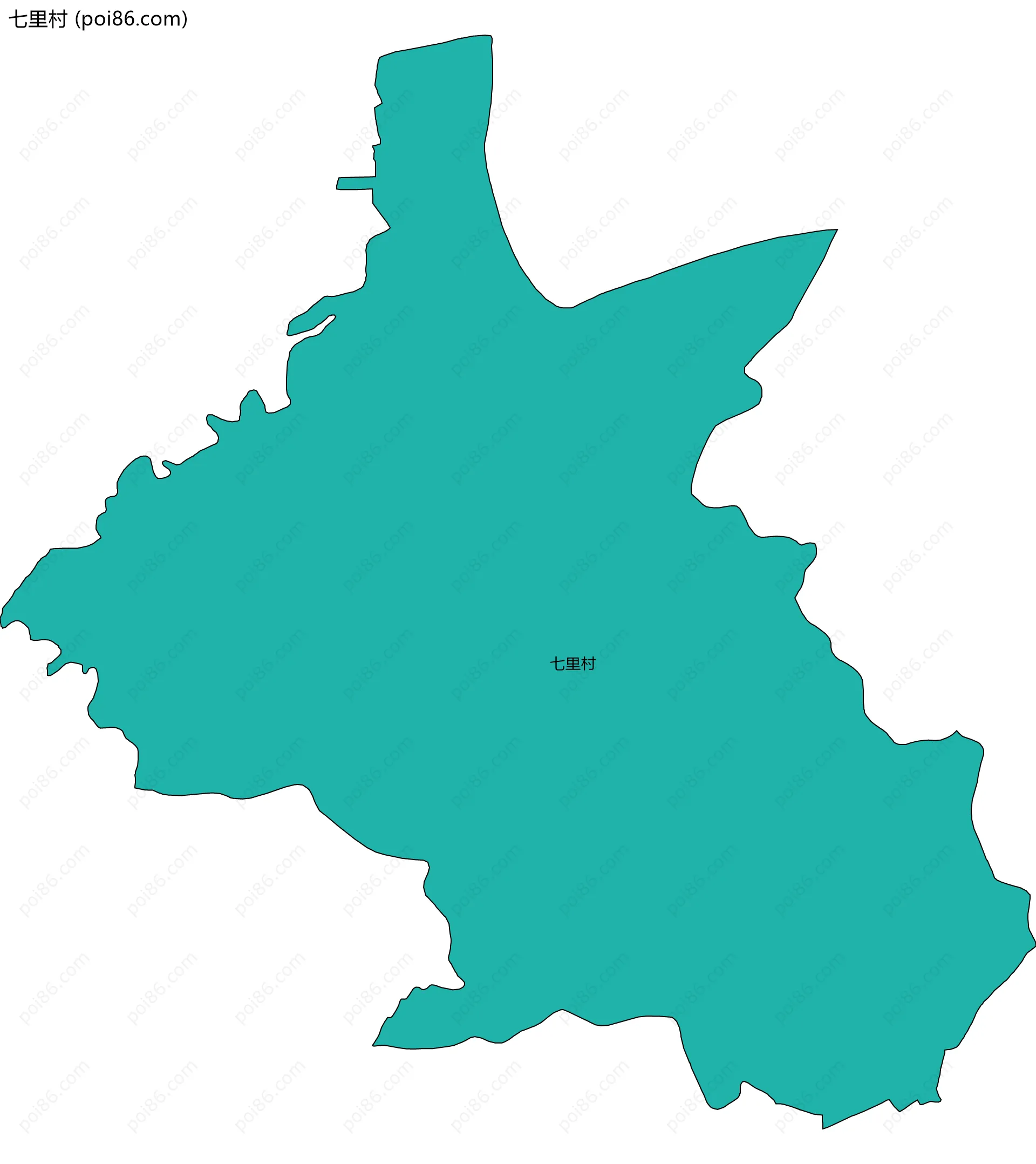 七里村边界地图