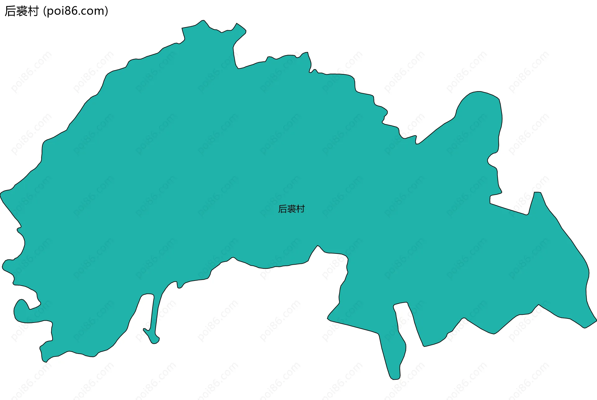 后裘村边界地图