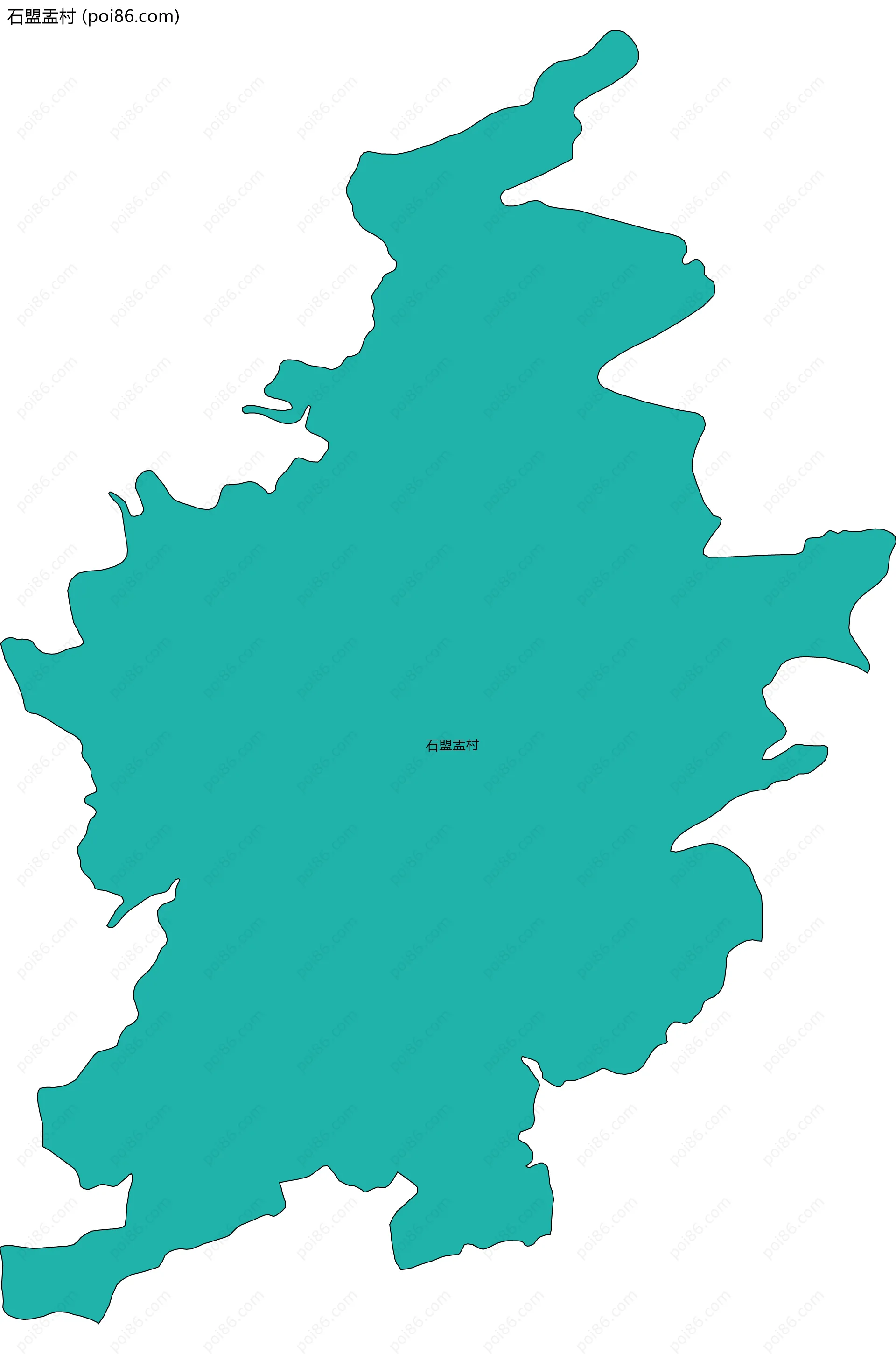 石盟盂村边界地图