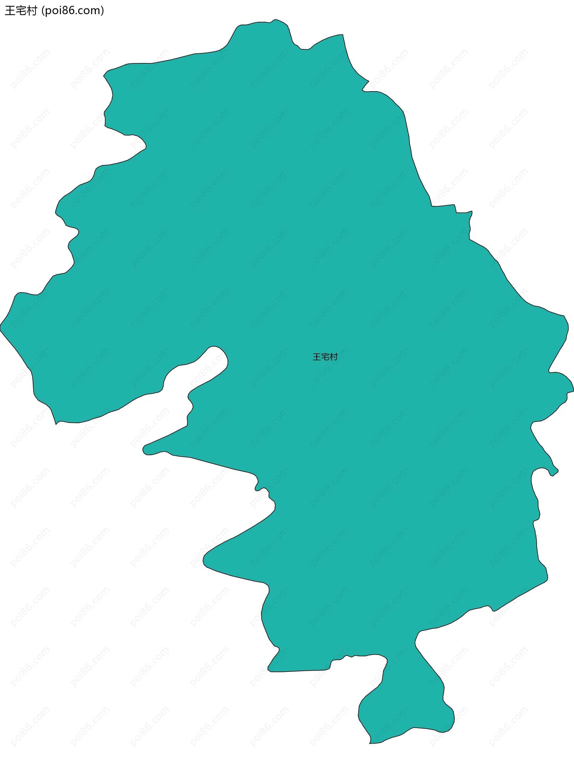 王宅村边界地图