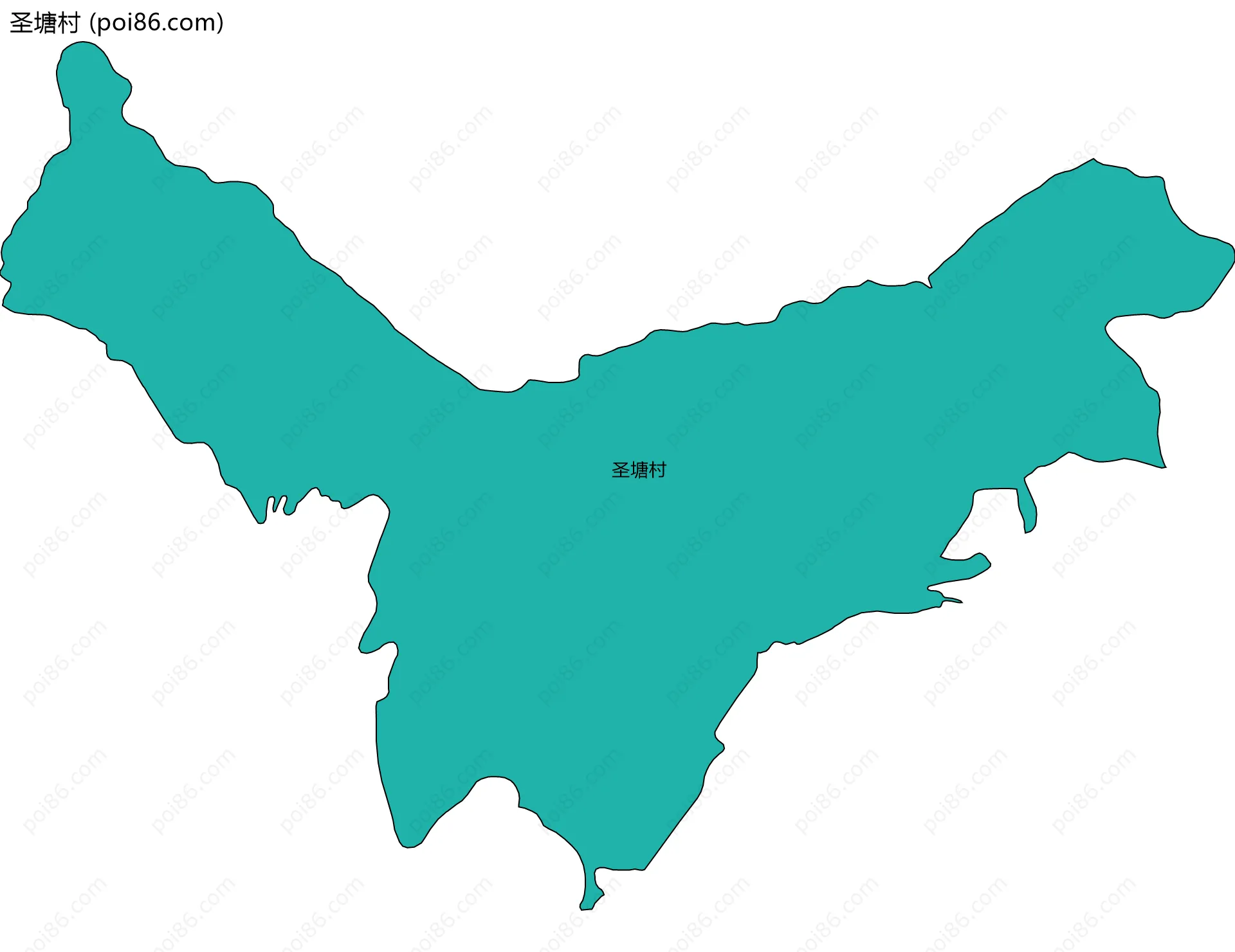 圣塘村边界地图