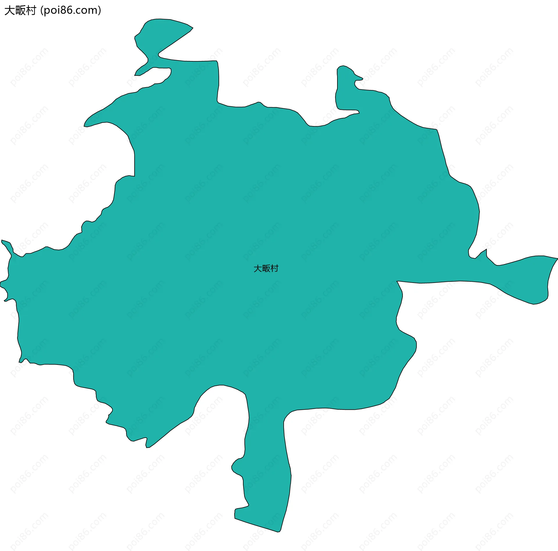 大畈村边界地图