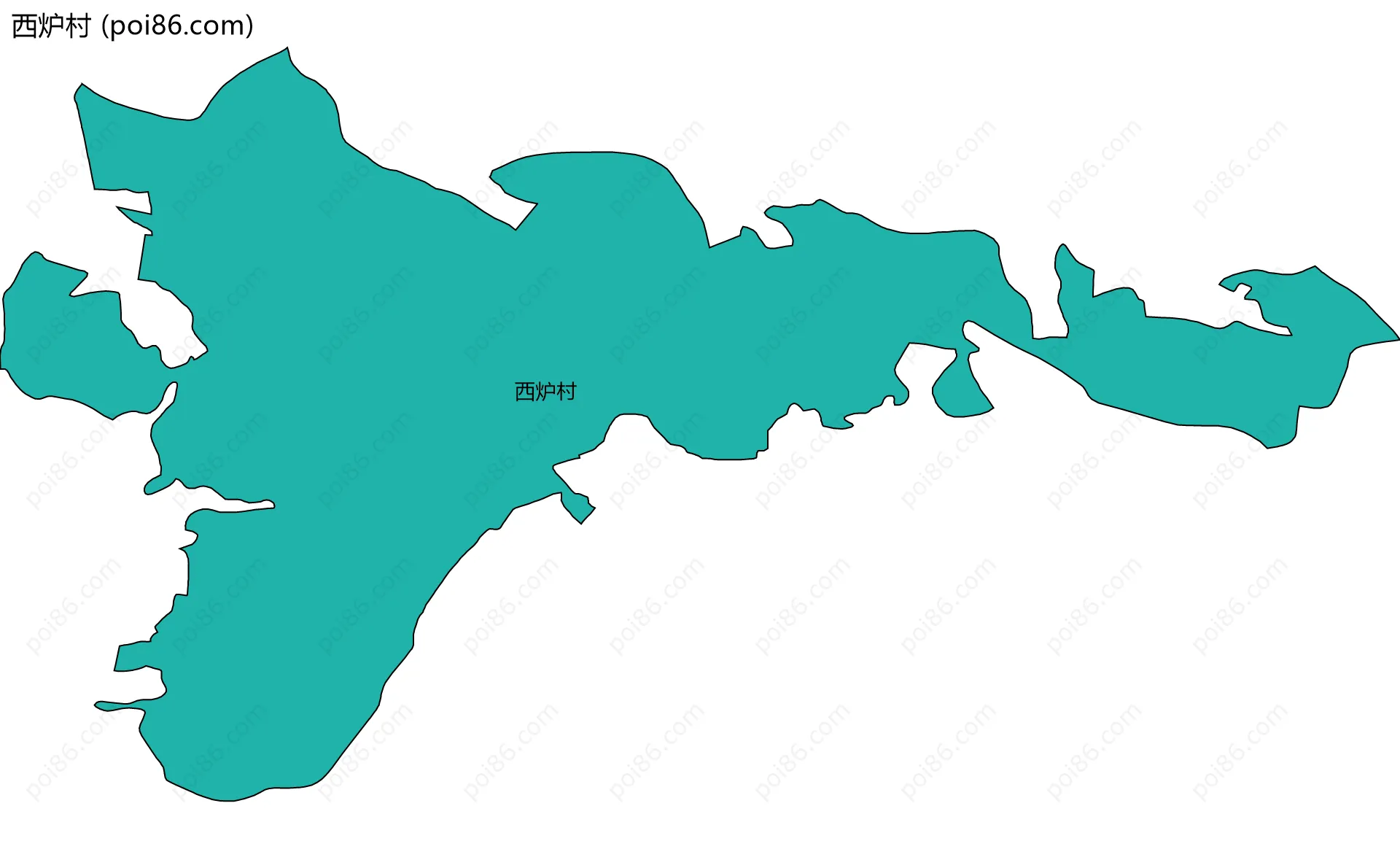 西炉村边界地图