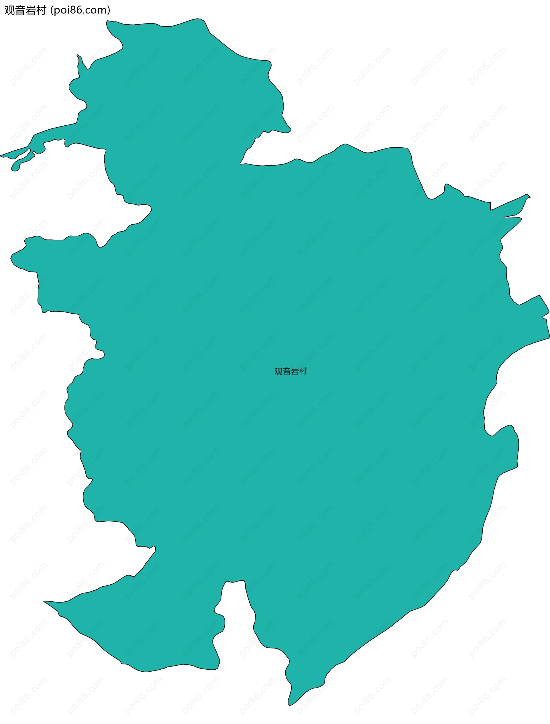 观音岩村边界地图