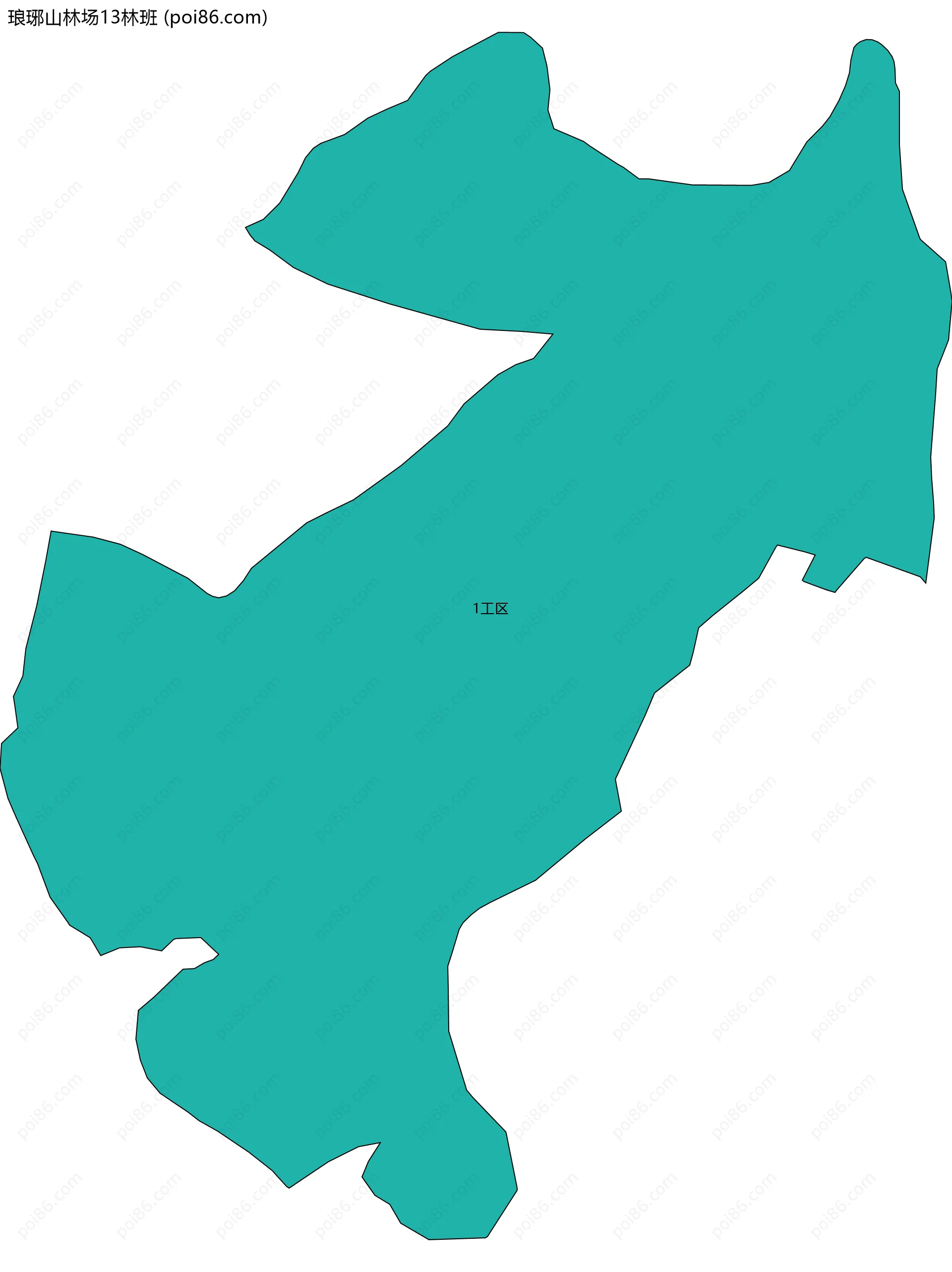 琅琊山林场13林班边界地图(五级行政区划)