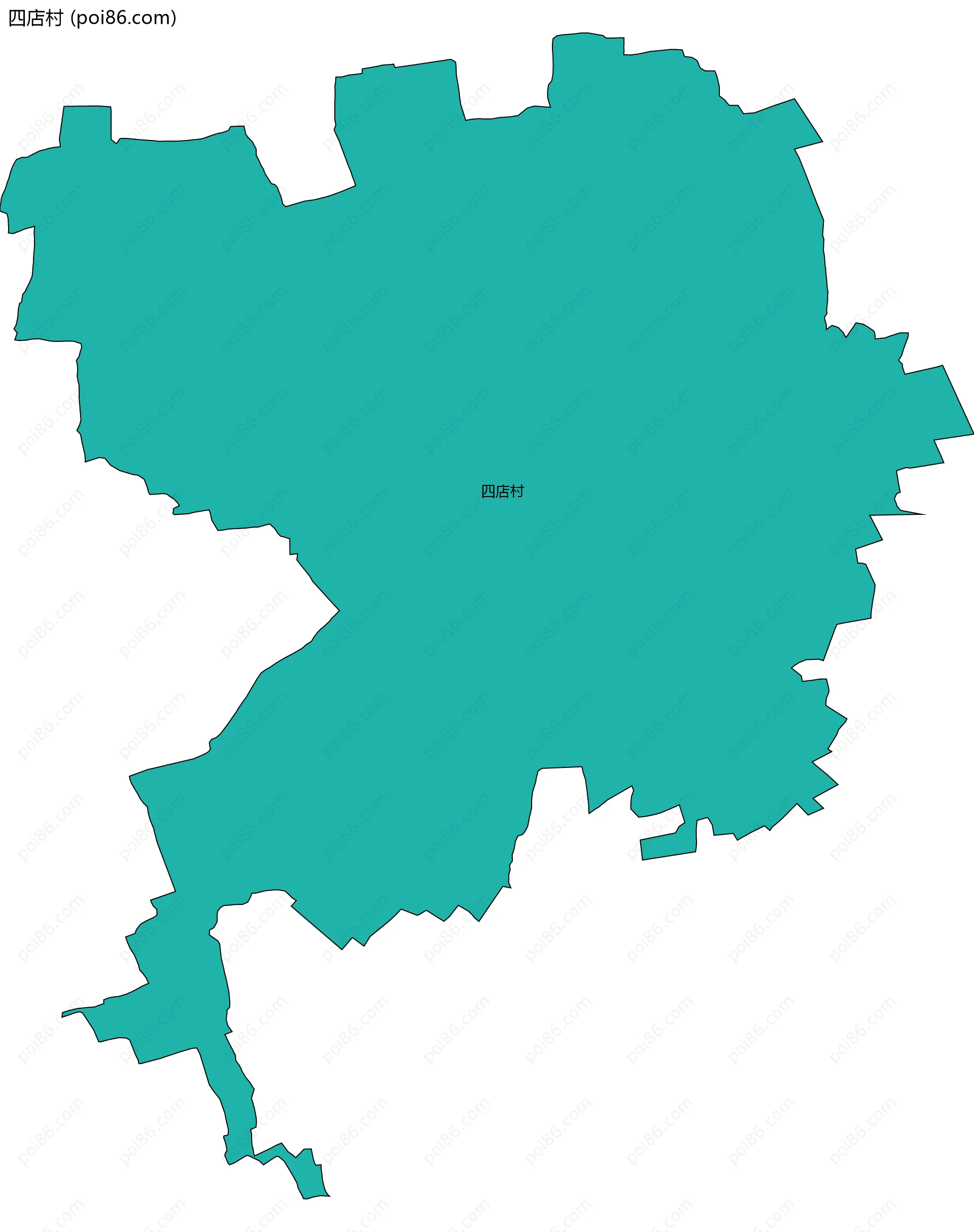 四店村边界地图