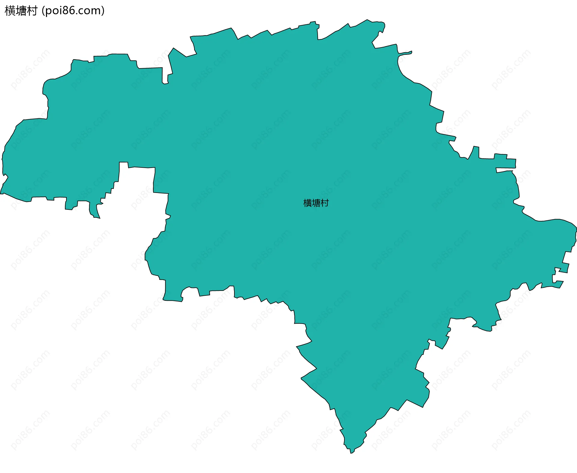 横塘村边界地图