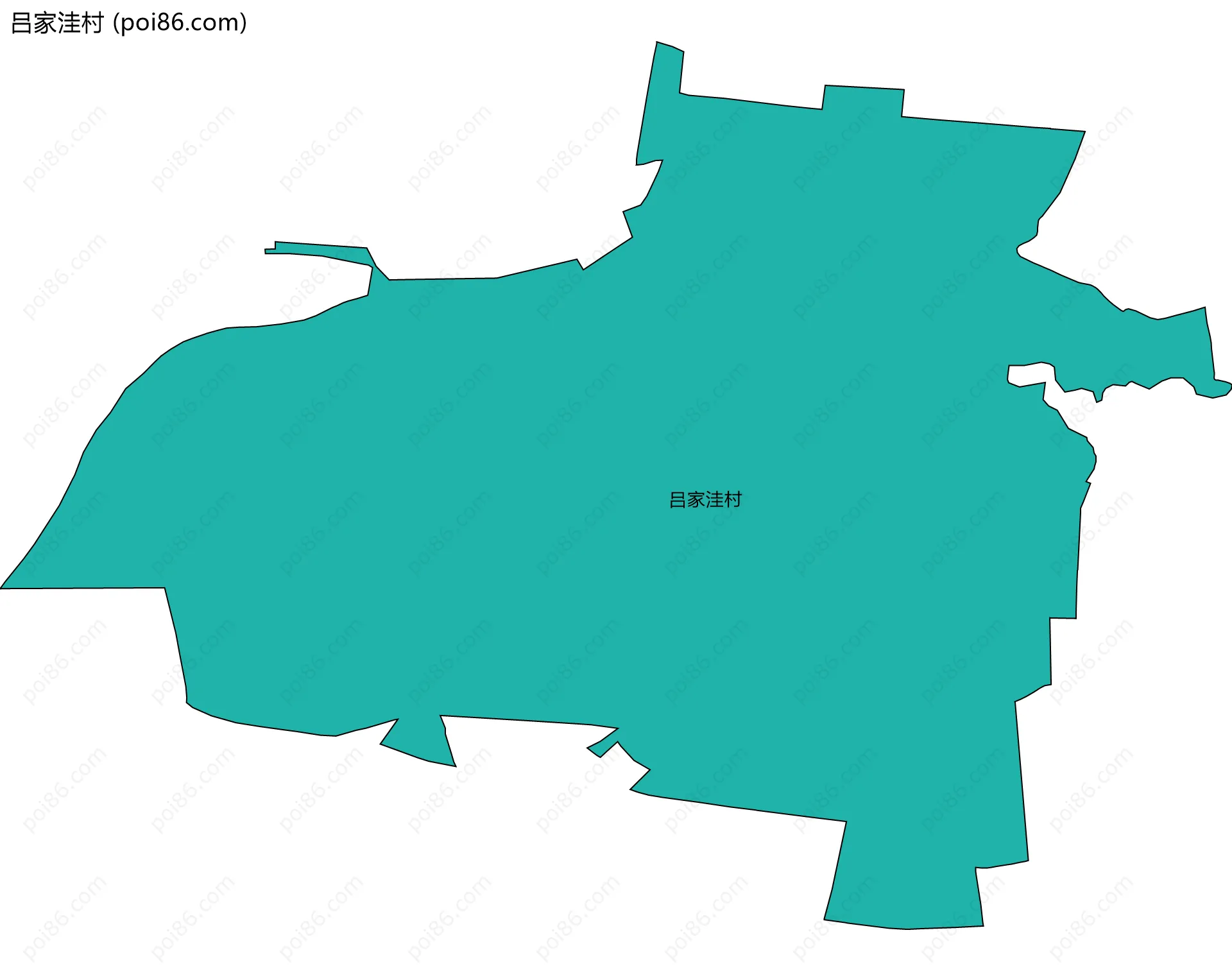 吕家洼村边界地图