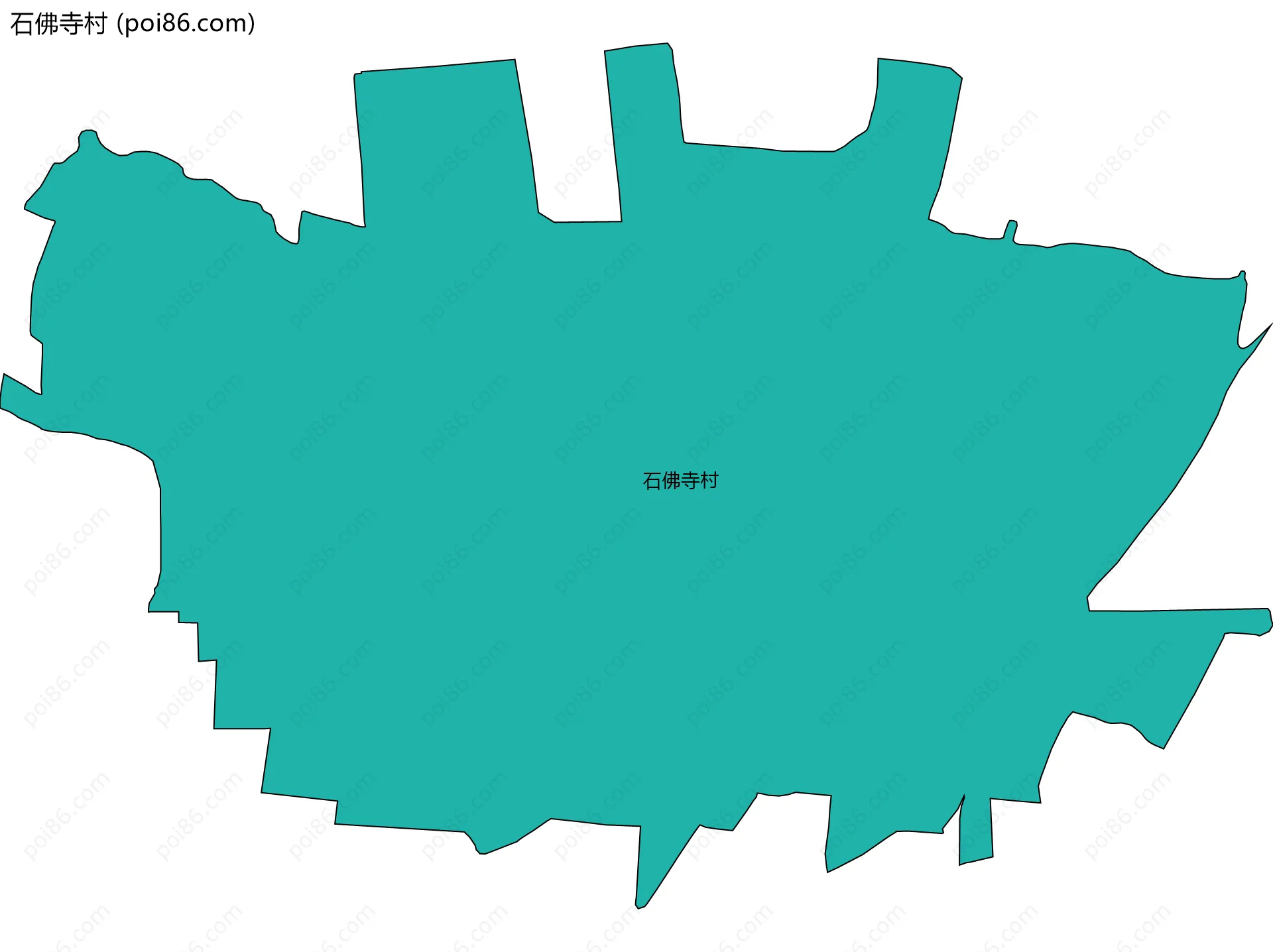 石佛寺村边界地图