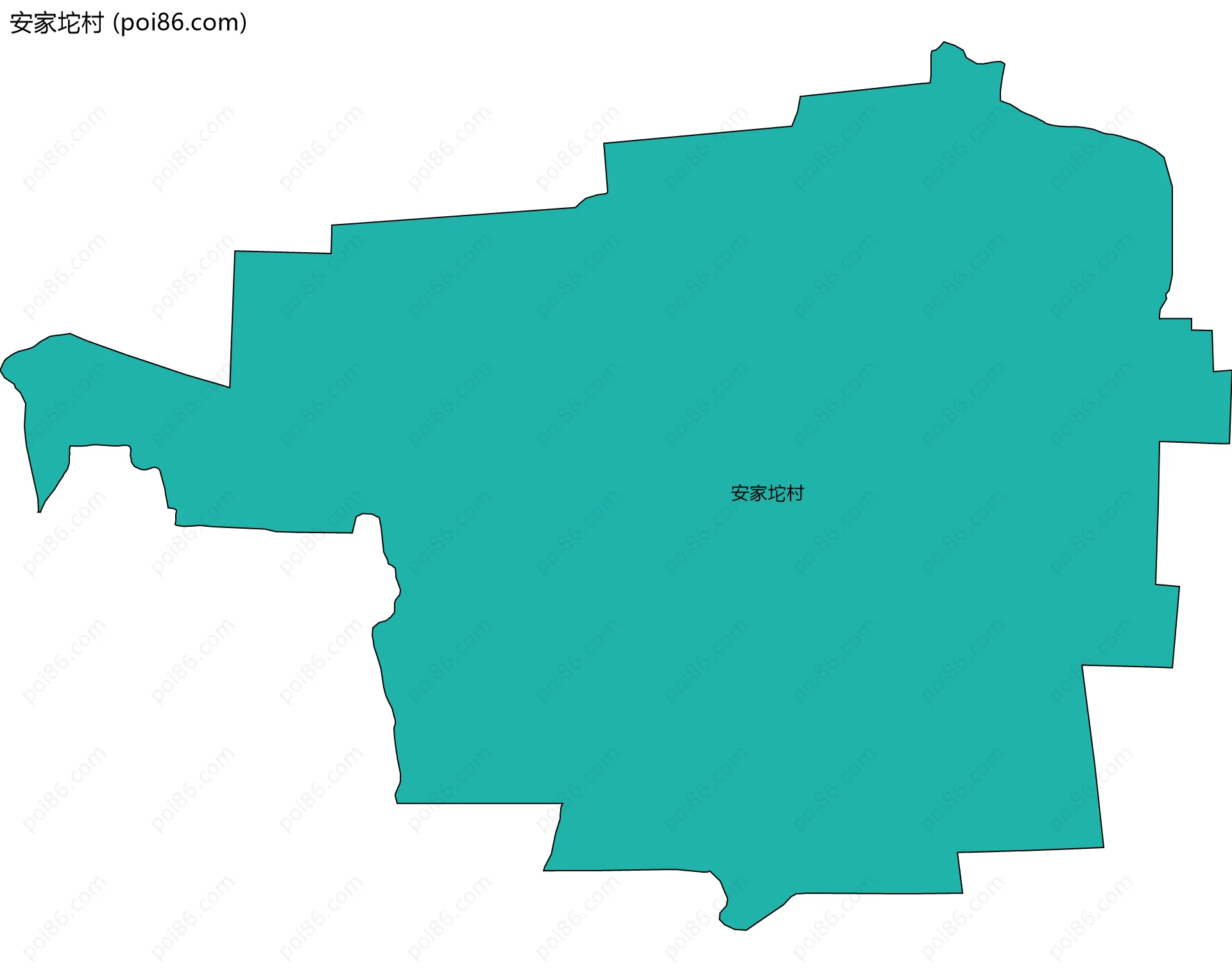 安家坨村边界地图