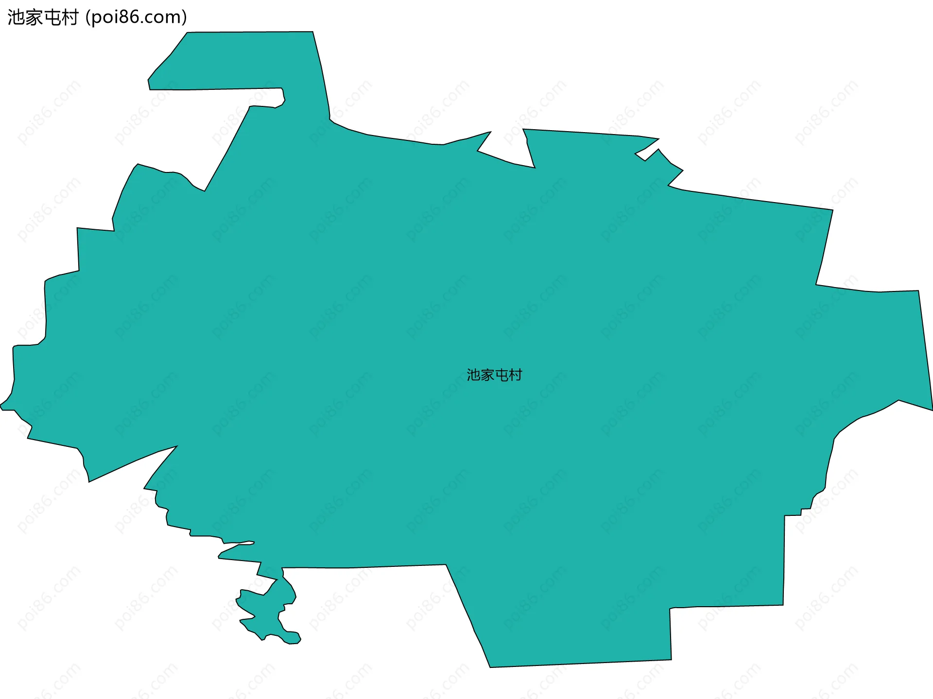 池家屯村边界地图
