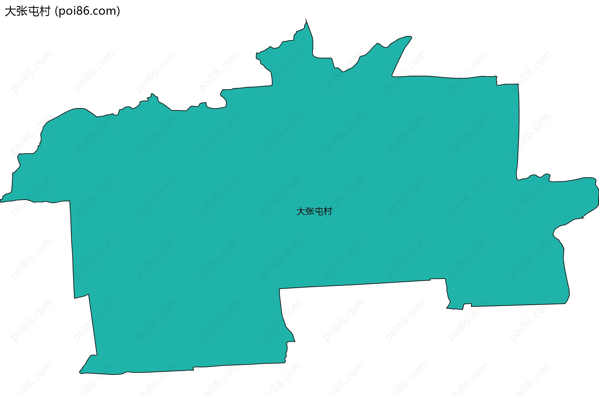 大张屯村边界地图
