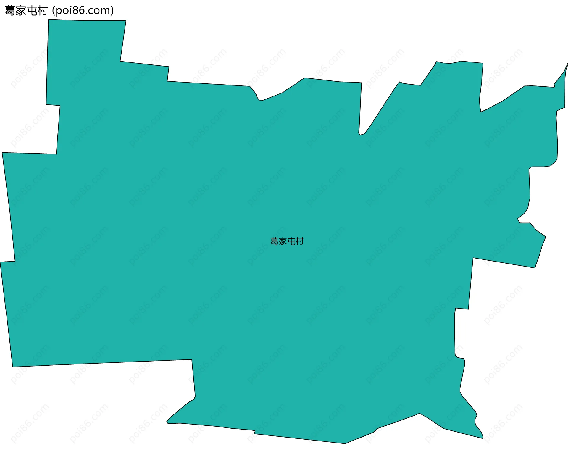 葛家屯村边界地图