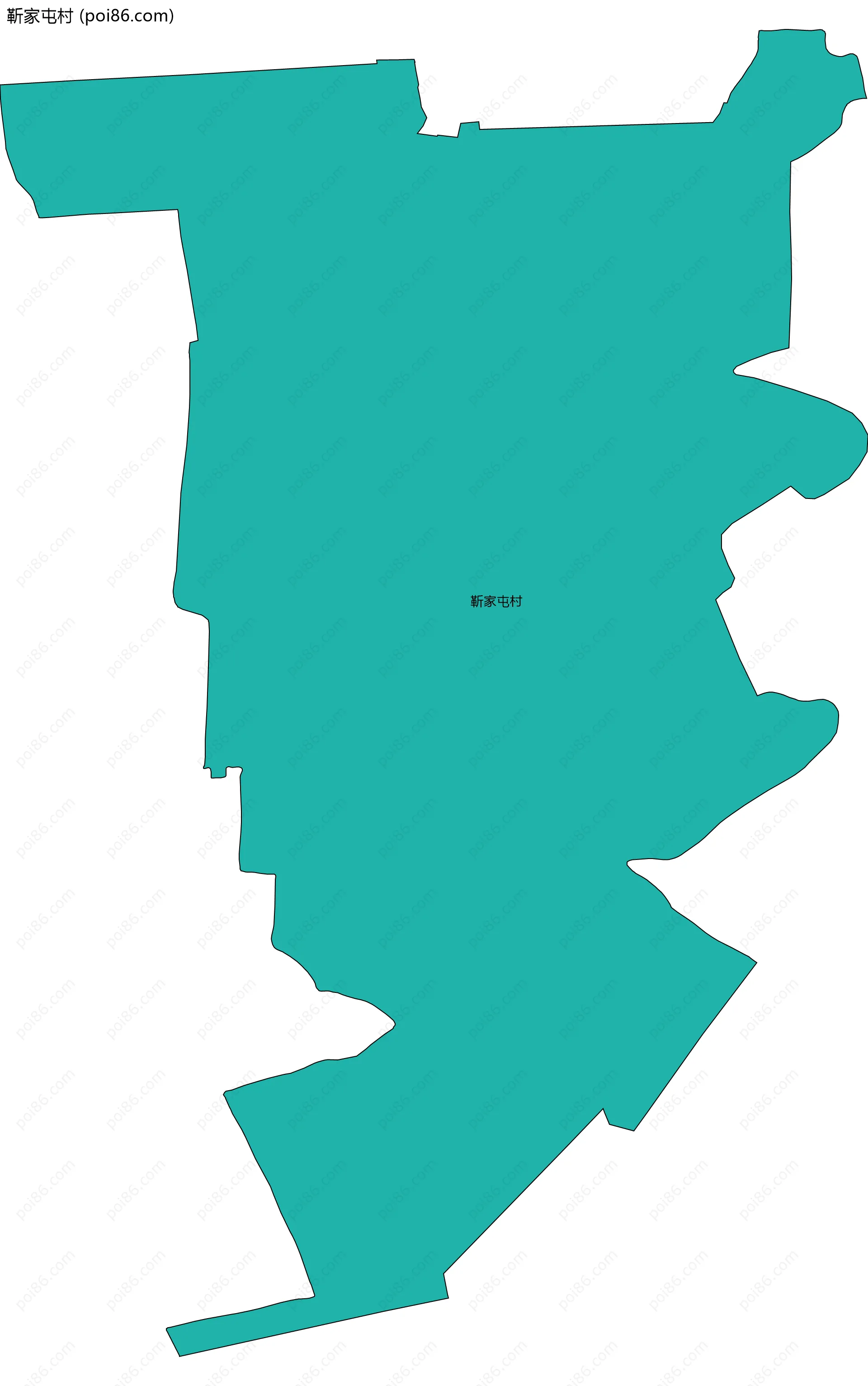 靳家屯村边界地图