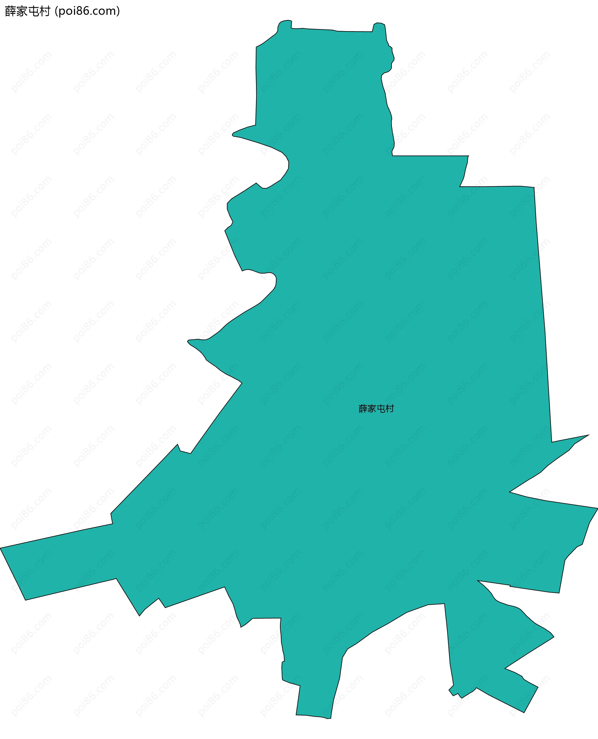 薛家屯村边界地图