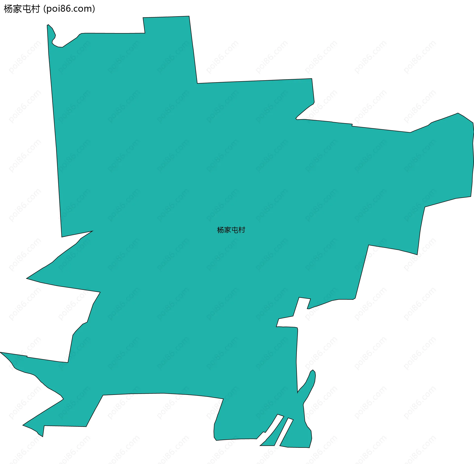 杨家屯村边界地图