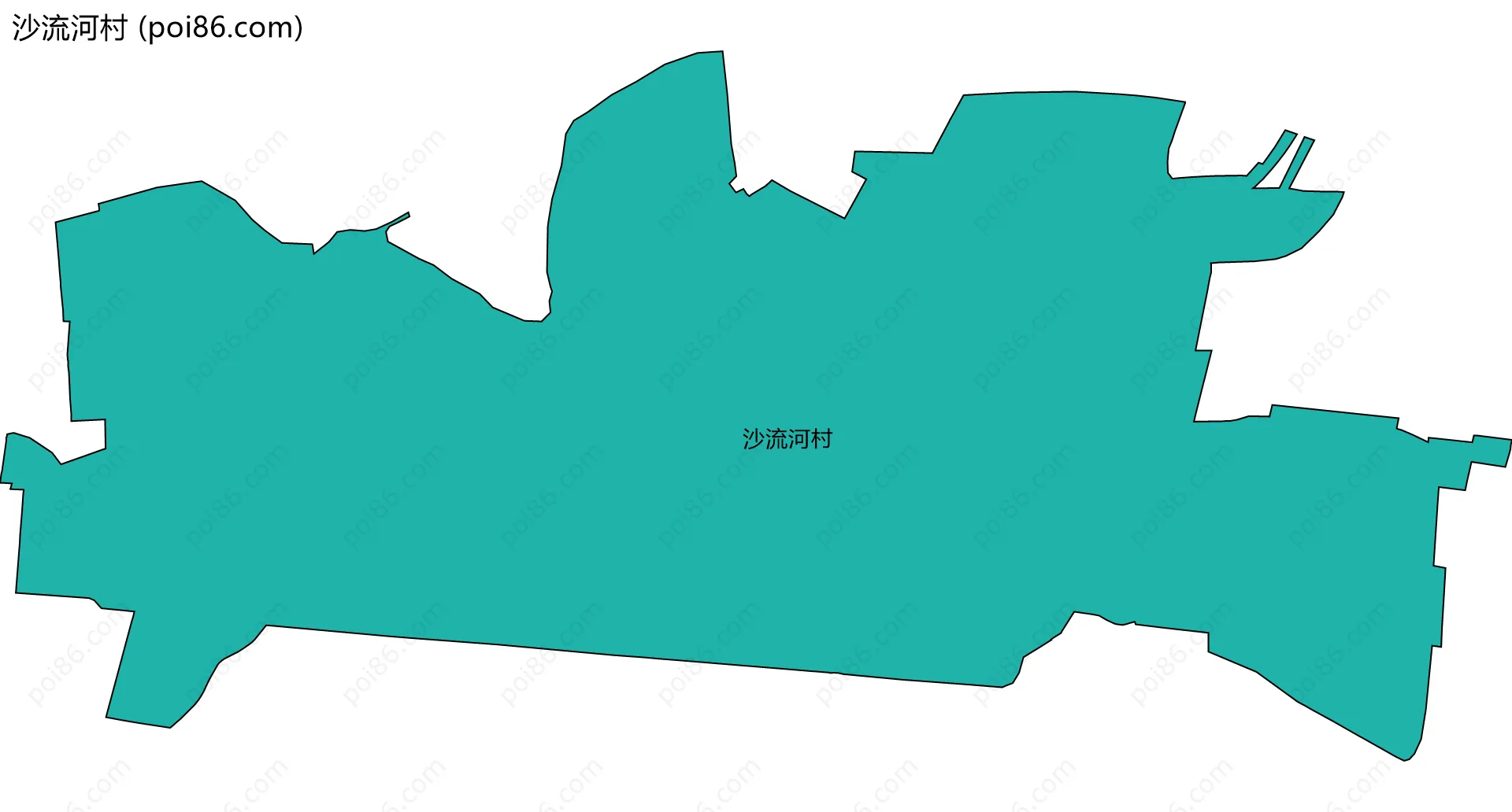 沙流河村边界地图