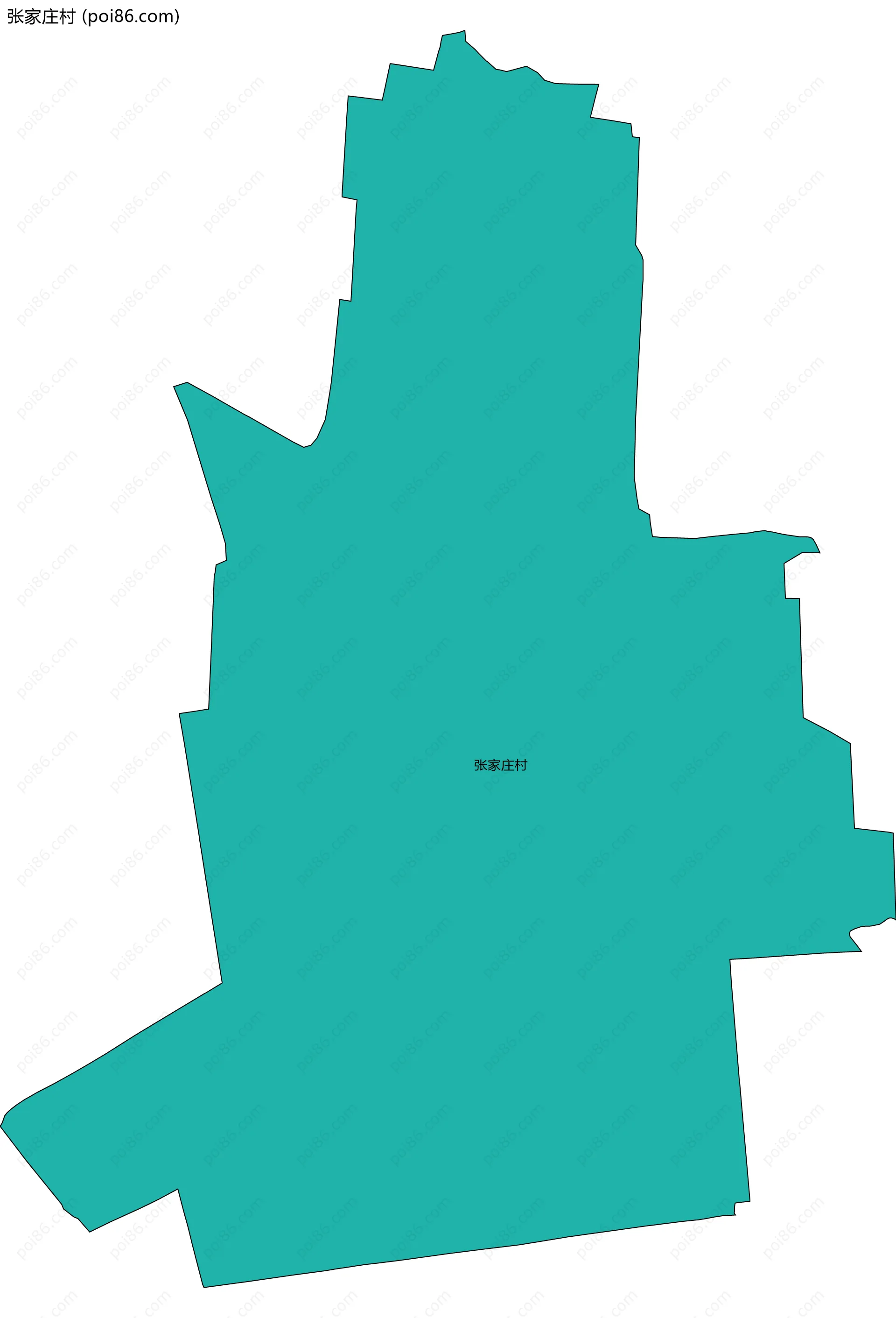 张家庄村边界地图