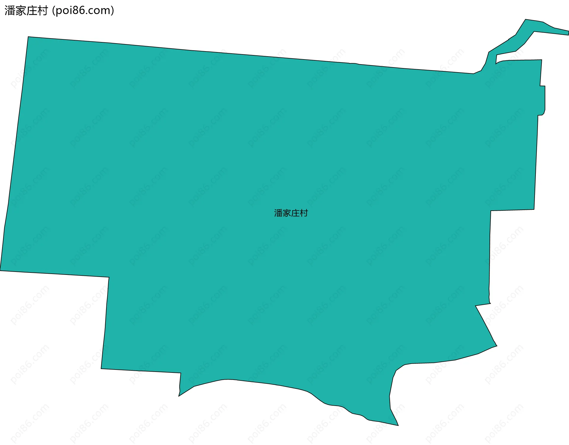潘家庄村边界地图