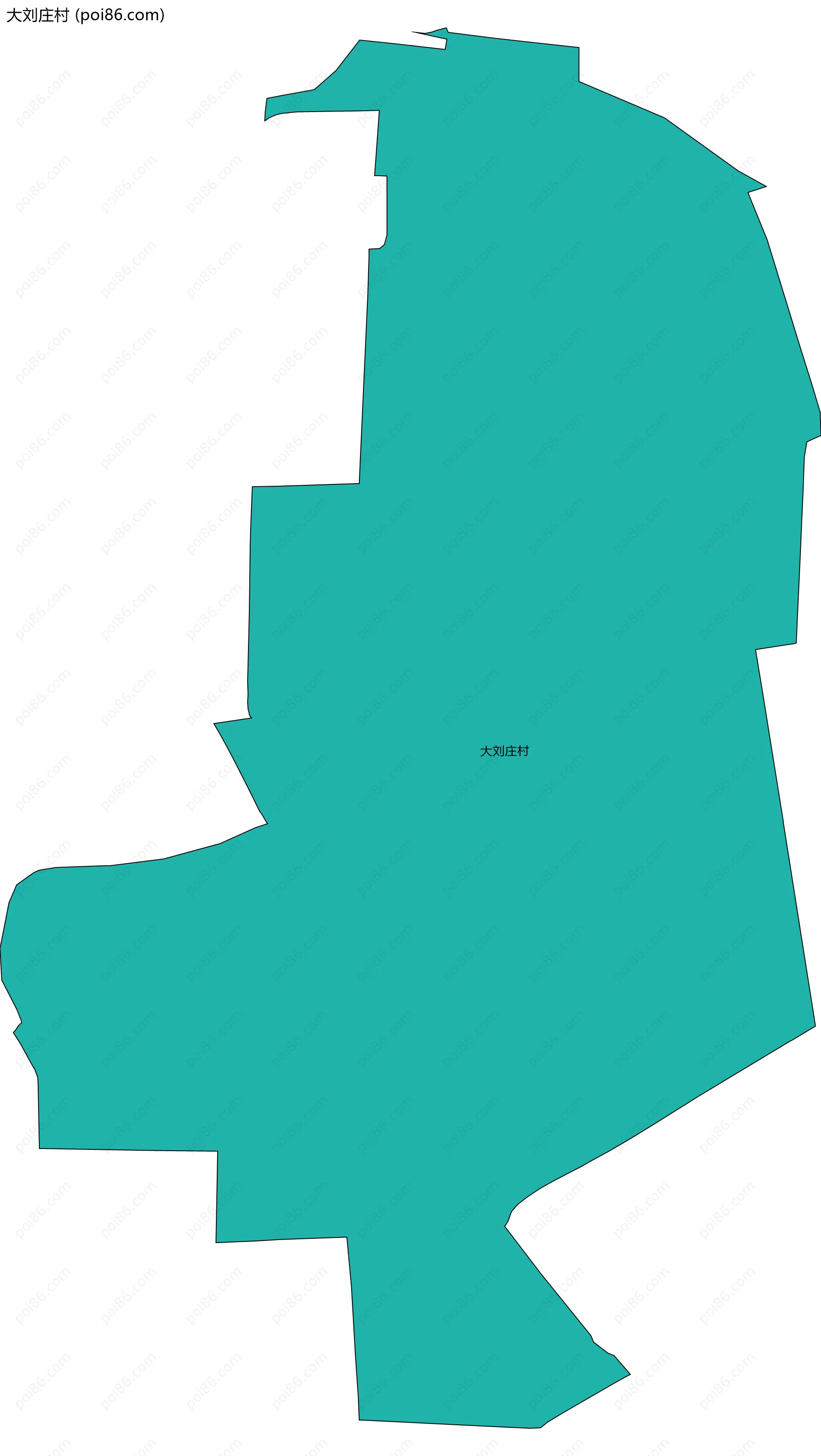 大刘庄村边界地图